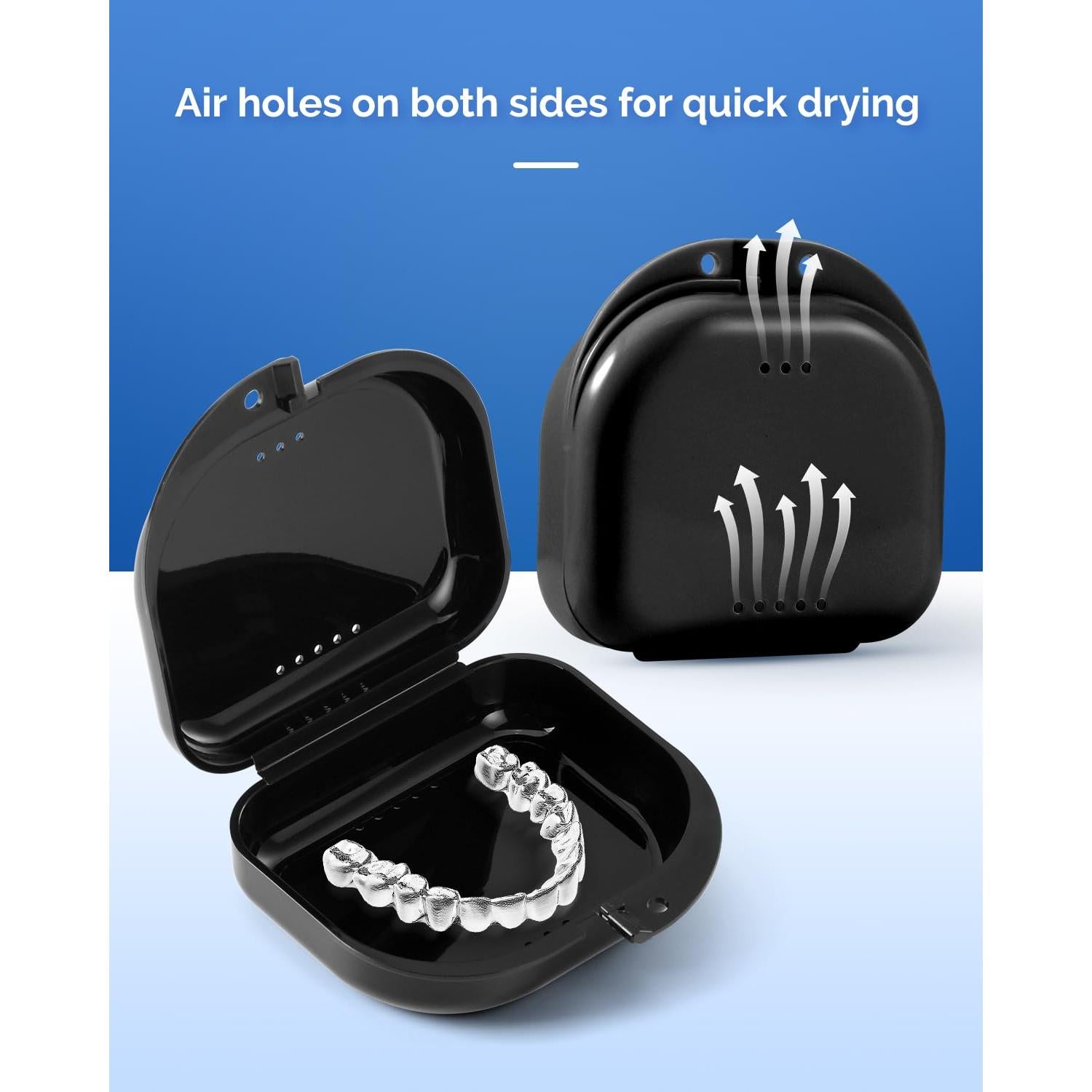 Estuche para Retenedor JMU Negro con Ventilación 7.87cm