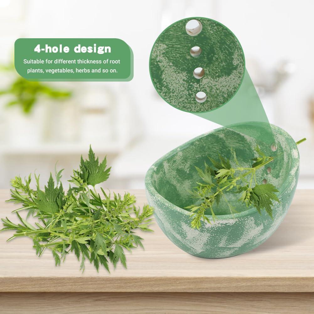 Deshojador de Hierbas de Cerámica Velarionna Verde 10cm