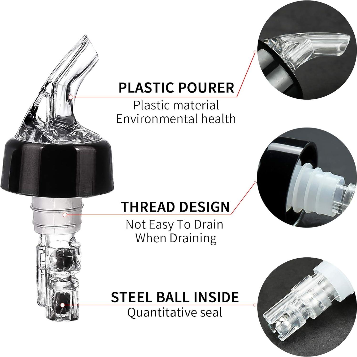 Pack de 12 vertedores automáticos LINALL 30 mL para licor