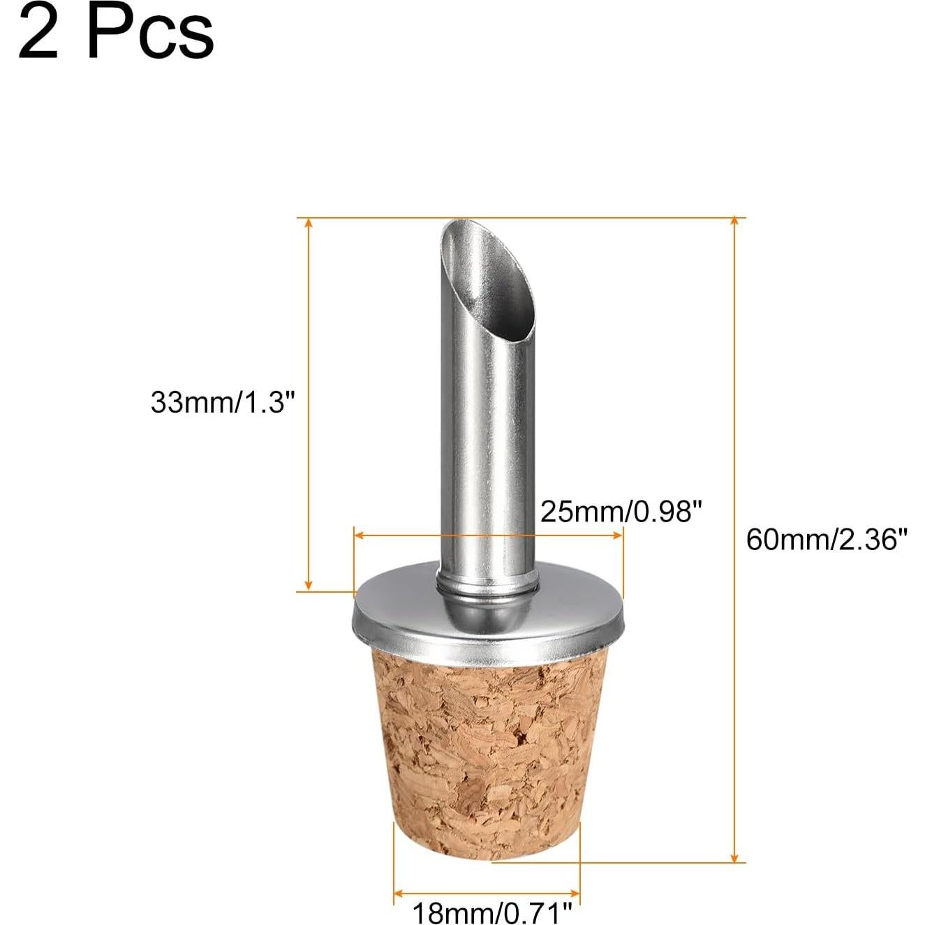 Vertedores de Botellas de Acero Inoxidable uxcell - 2 Piezas
