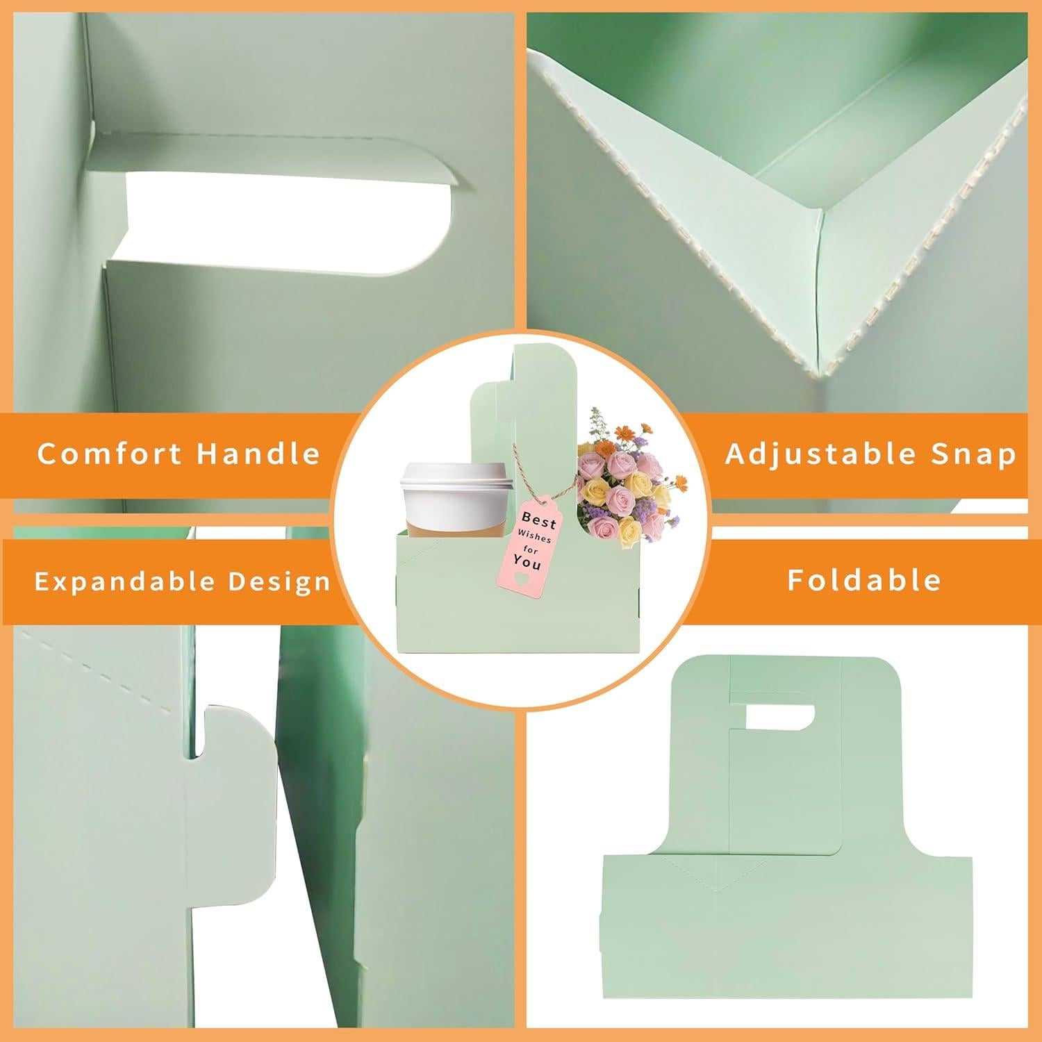 Portavasos Plegables Turmaster para 2 Tazas - Paquete de 8 Verde