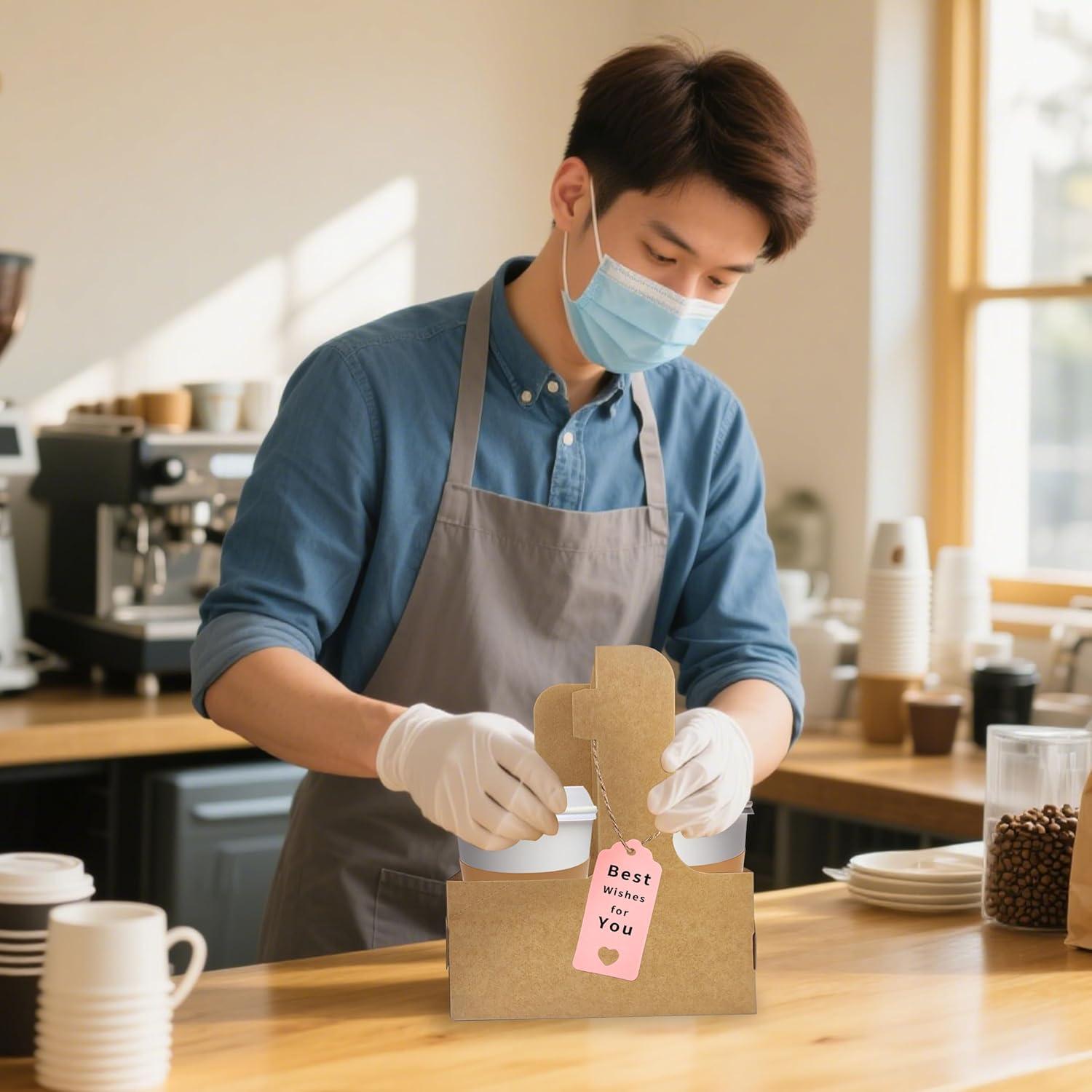 Portavasos Plegables Turmaster para 2 Tazas - Paquete de 8 Verde