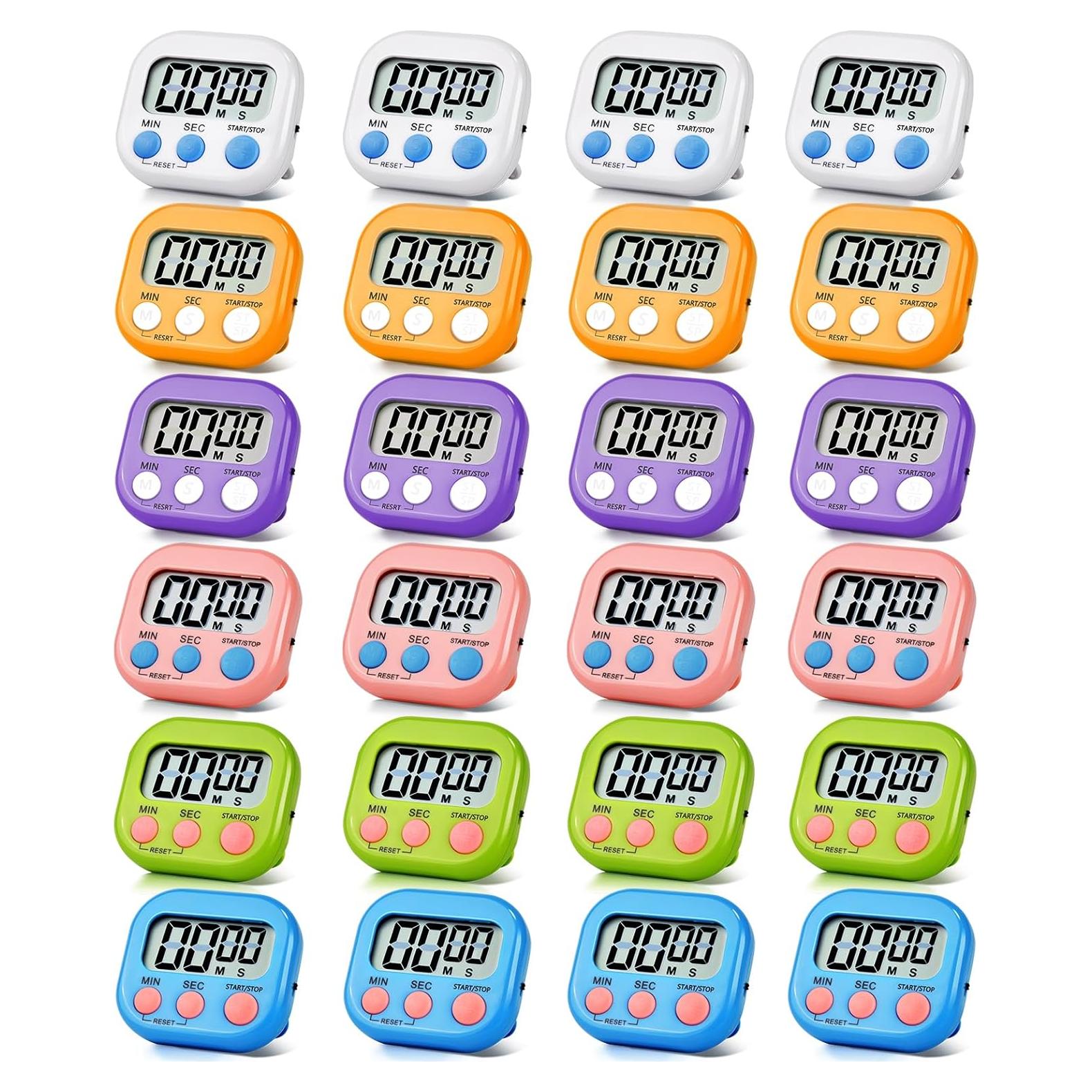 Paquete de 24 Temporizadores Digitales CZBRO Magnéticos