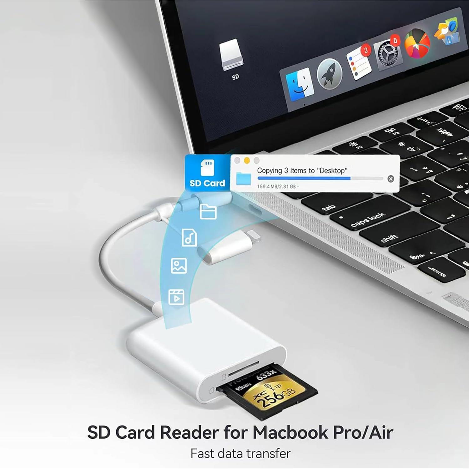 Lector de Tarjetas SD Luonanava Doble USB-C y Lightning