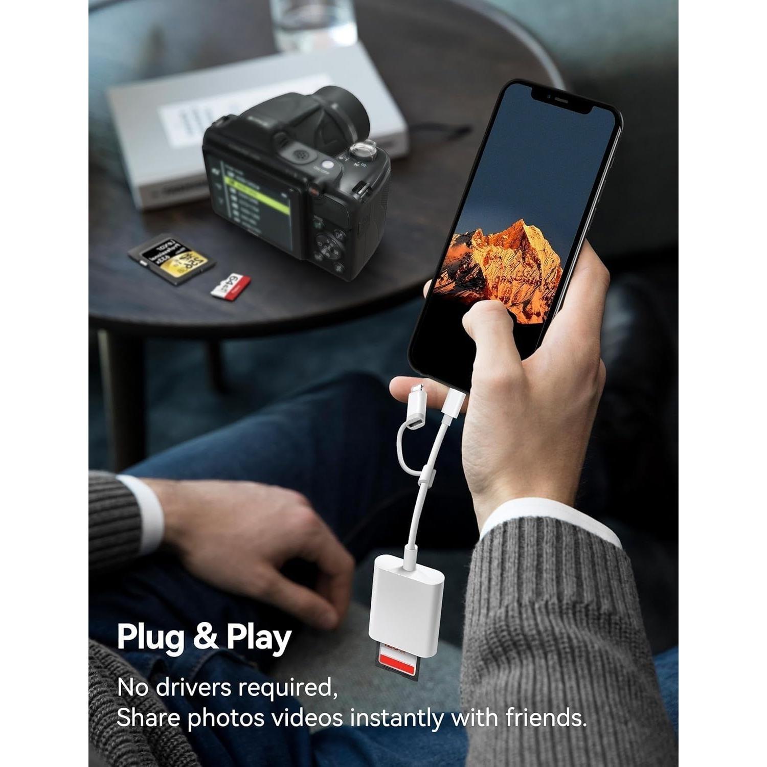 Lector de Tarjetas SD Luonanava Doble USB-C y Lightning