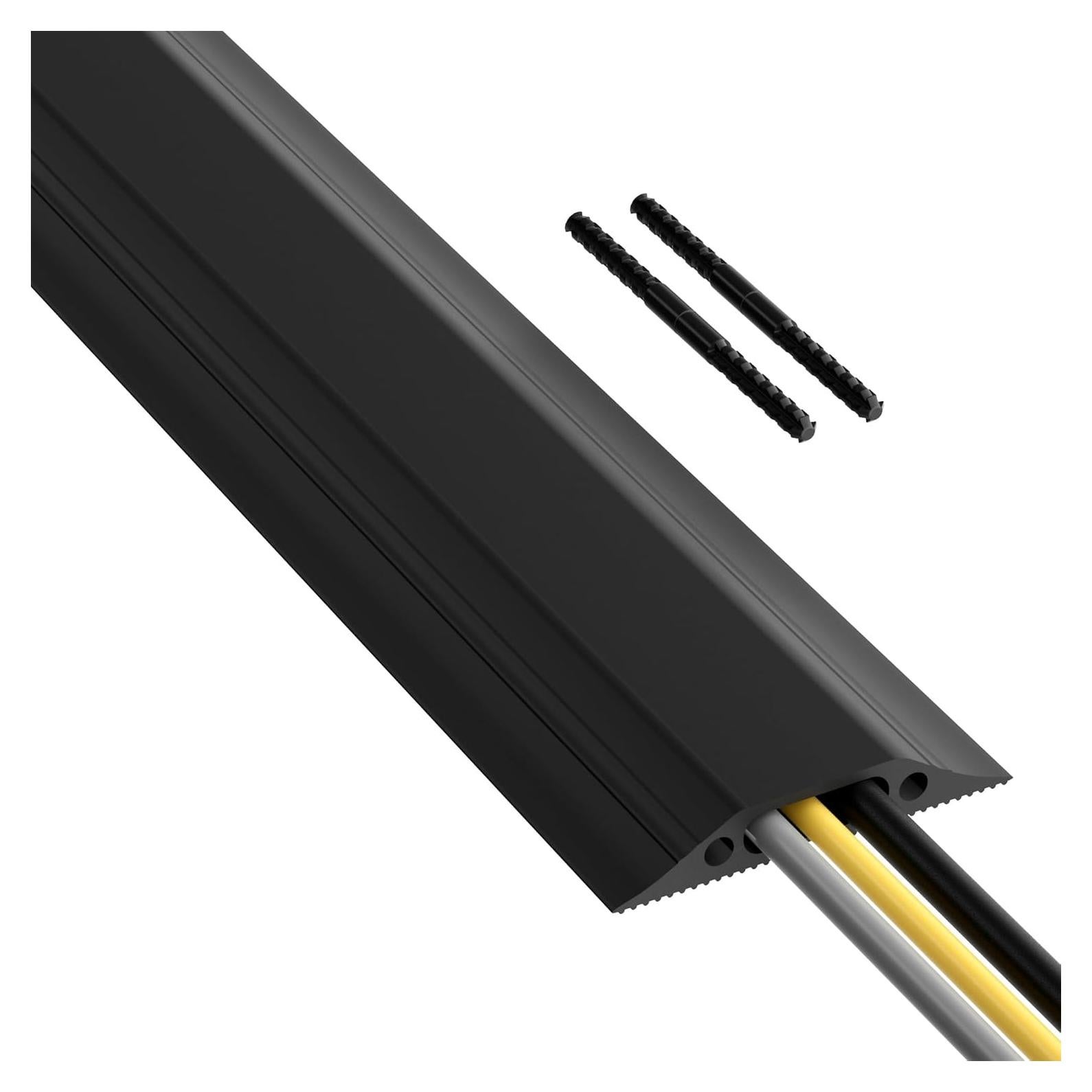 Cubierta de Cable de Suelo D-Line 1.83m Negra - Protector Pesado