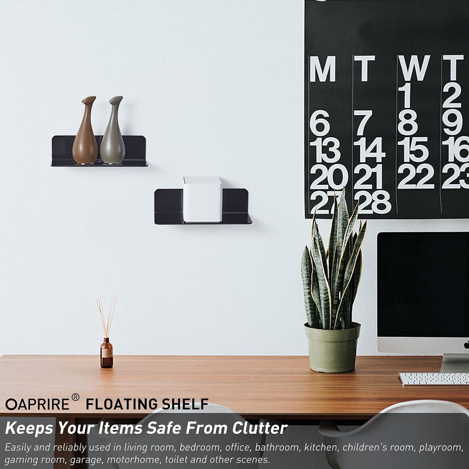 Estante Flotante Acrílico OAPRIRE - Juego de 2, 22.86x8.89cm