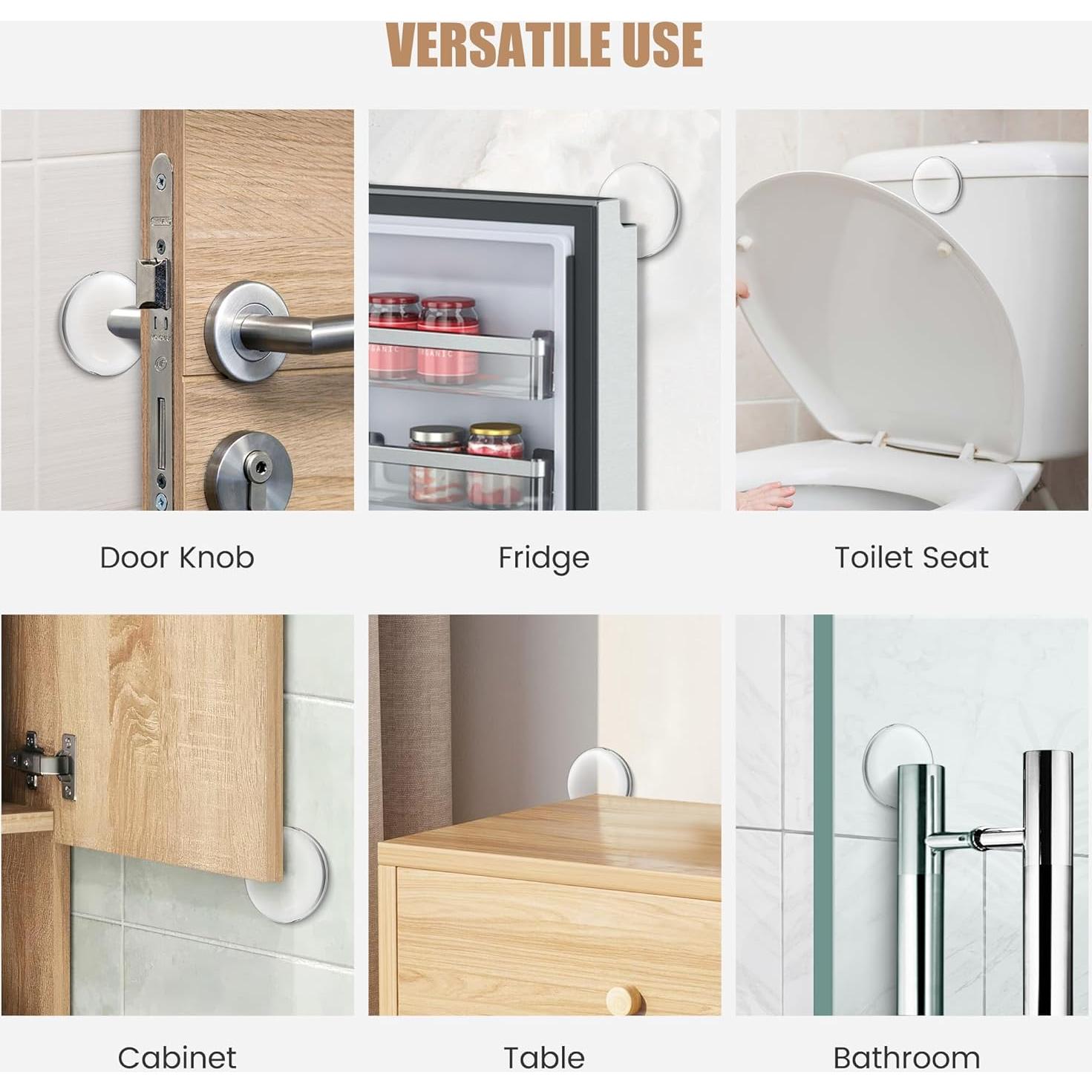 Topes de Puerta Crosize 8 Piezas 5.08 cm Adhesivo Fuerte