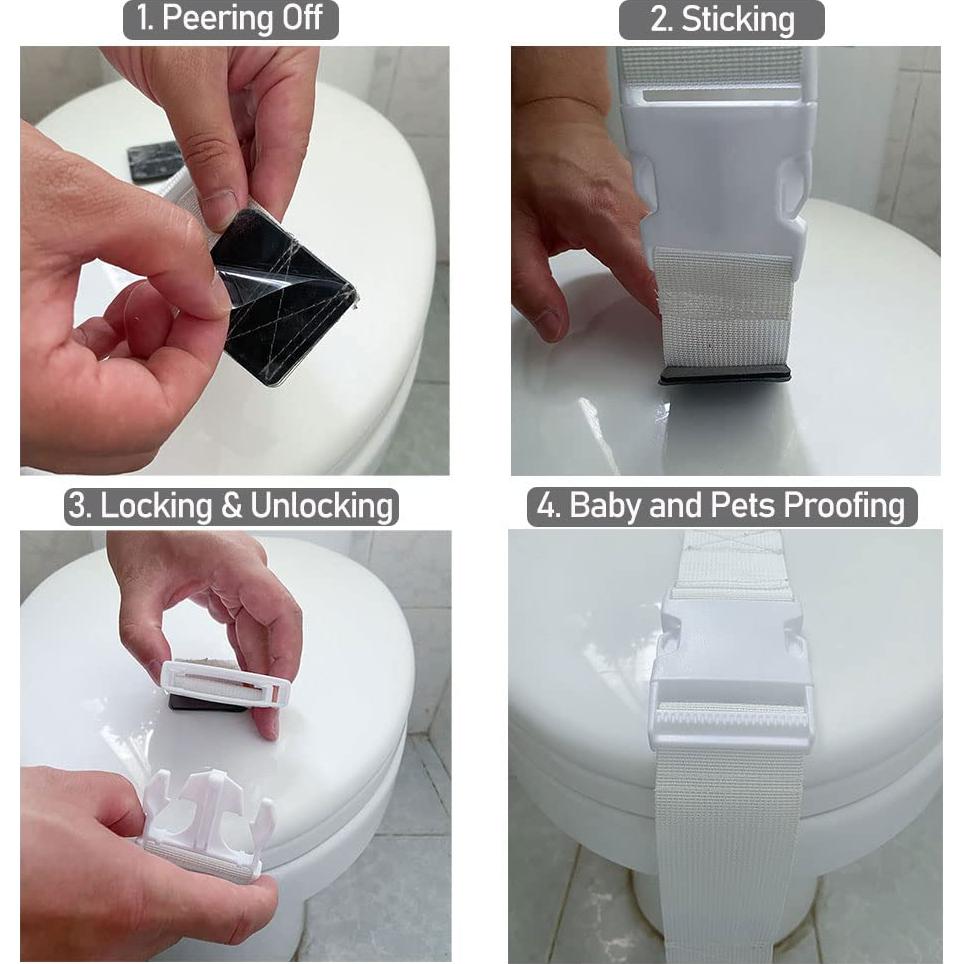 Cerraduras de Inodoro a Prueba de Bebés ToLock0309 - 2 Paquetes