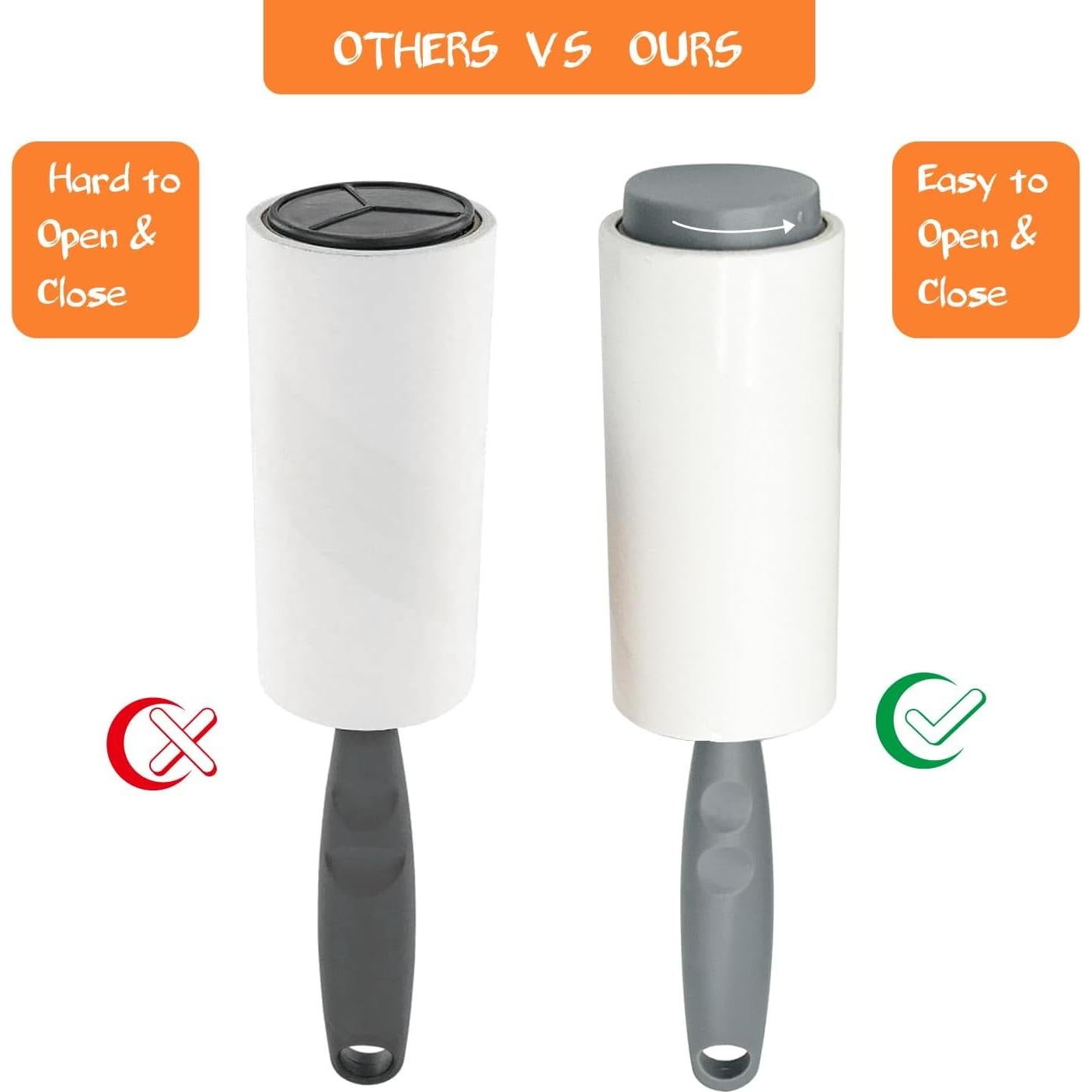 Rodillo de Pelusa 2 en 1 MyGiftHub con Compartimento Secreto Negro