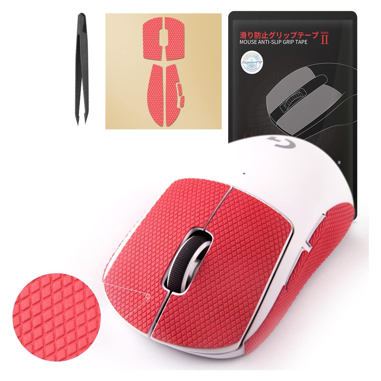 Cinta Antideslizante HOTLINEGAMES para Logitech G Pro X Rojo