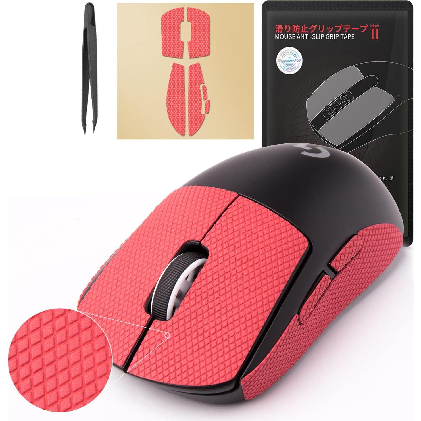 Cinta Antideslizante HOTLINEGAMES para Logitech G Pro X Rojo