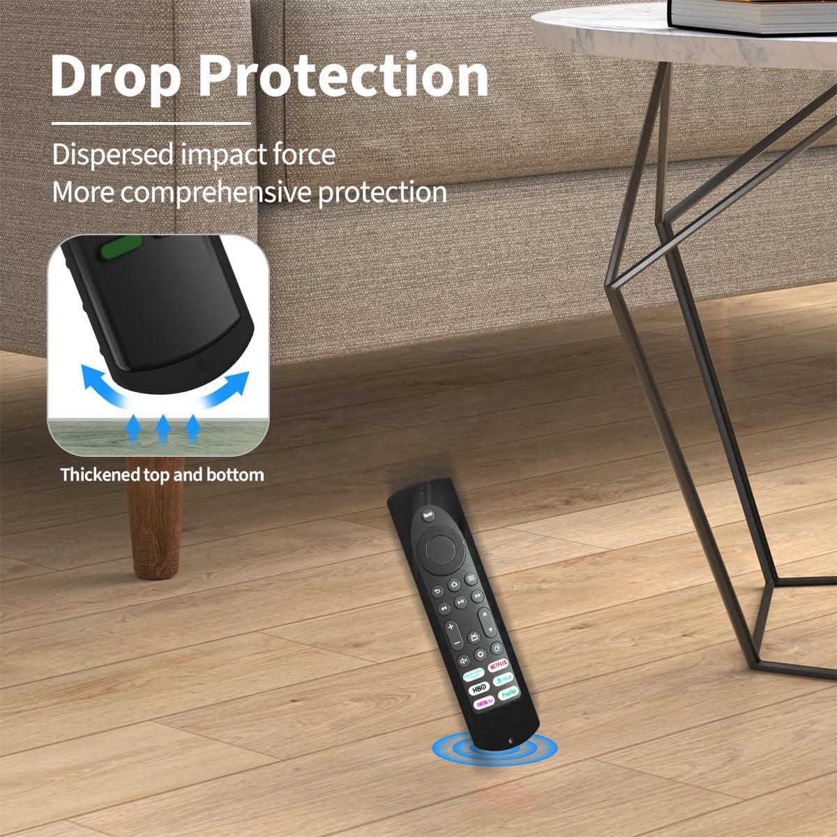 Funda de Silicona Antideslizante para Control Remoto Fire TV Stick 4K Max - DUOLAXMENG