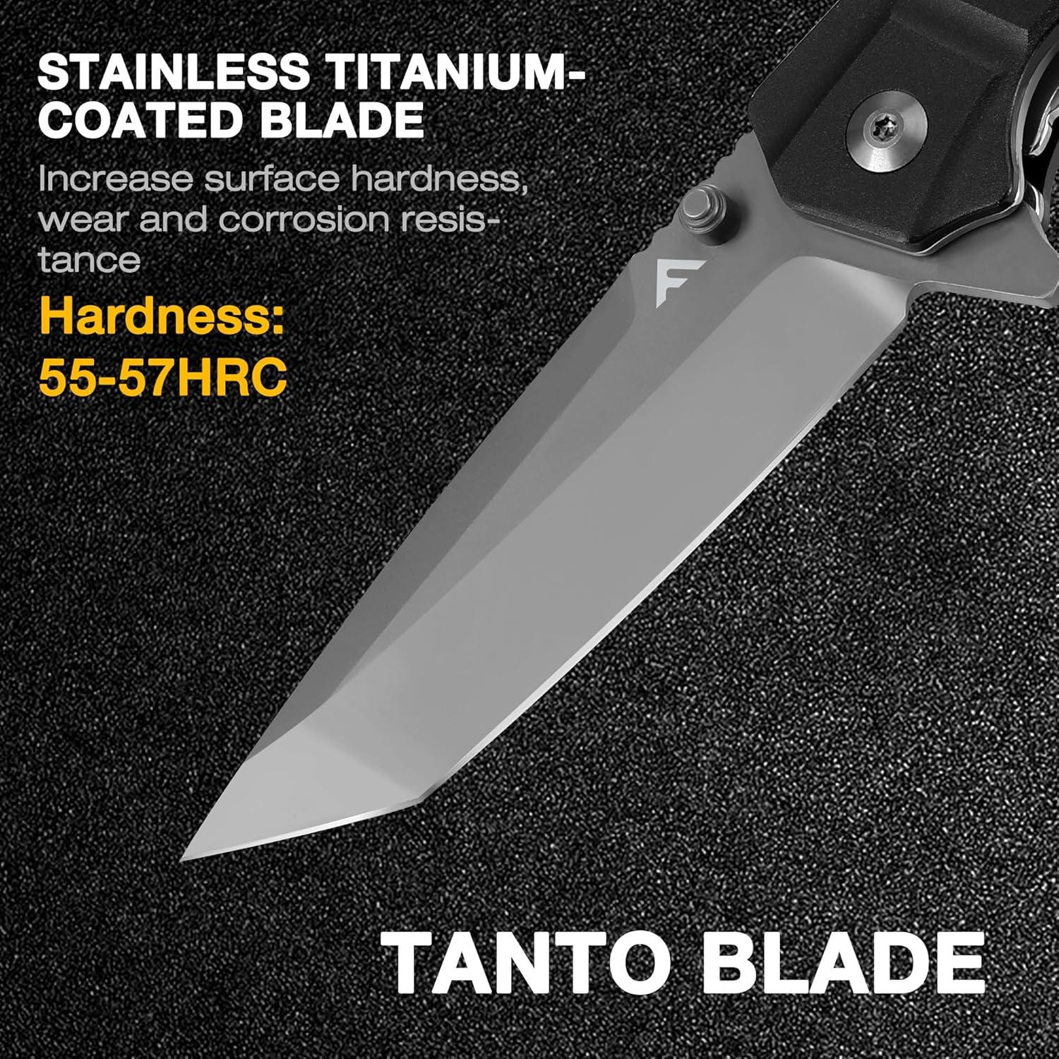 Cuchillo Plegable FLISSA con Hoja Tanto y Bloqueo de Liner