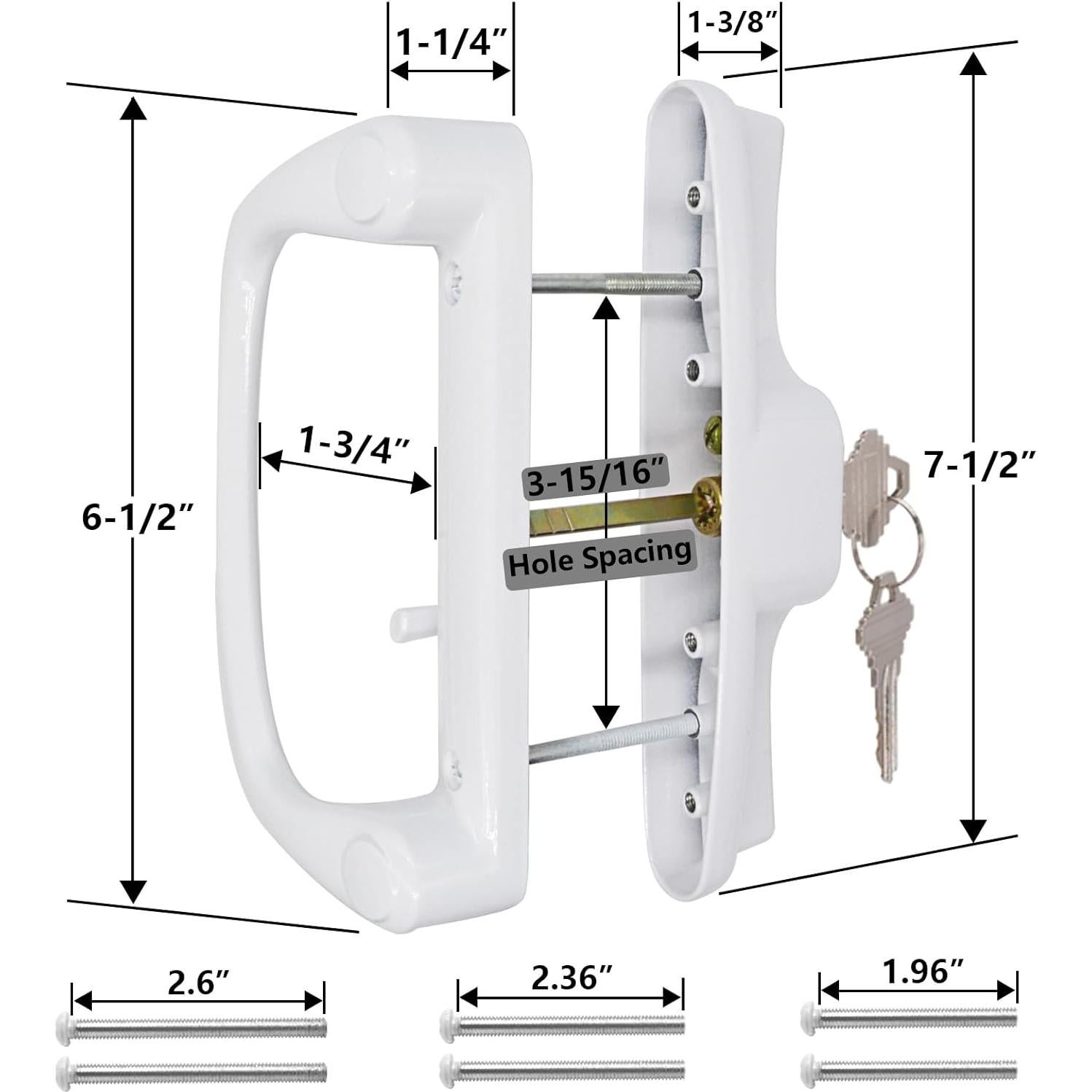 Juego de Manija de Puerta Deslizante Eockatoo con Cerradura