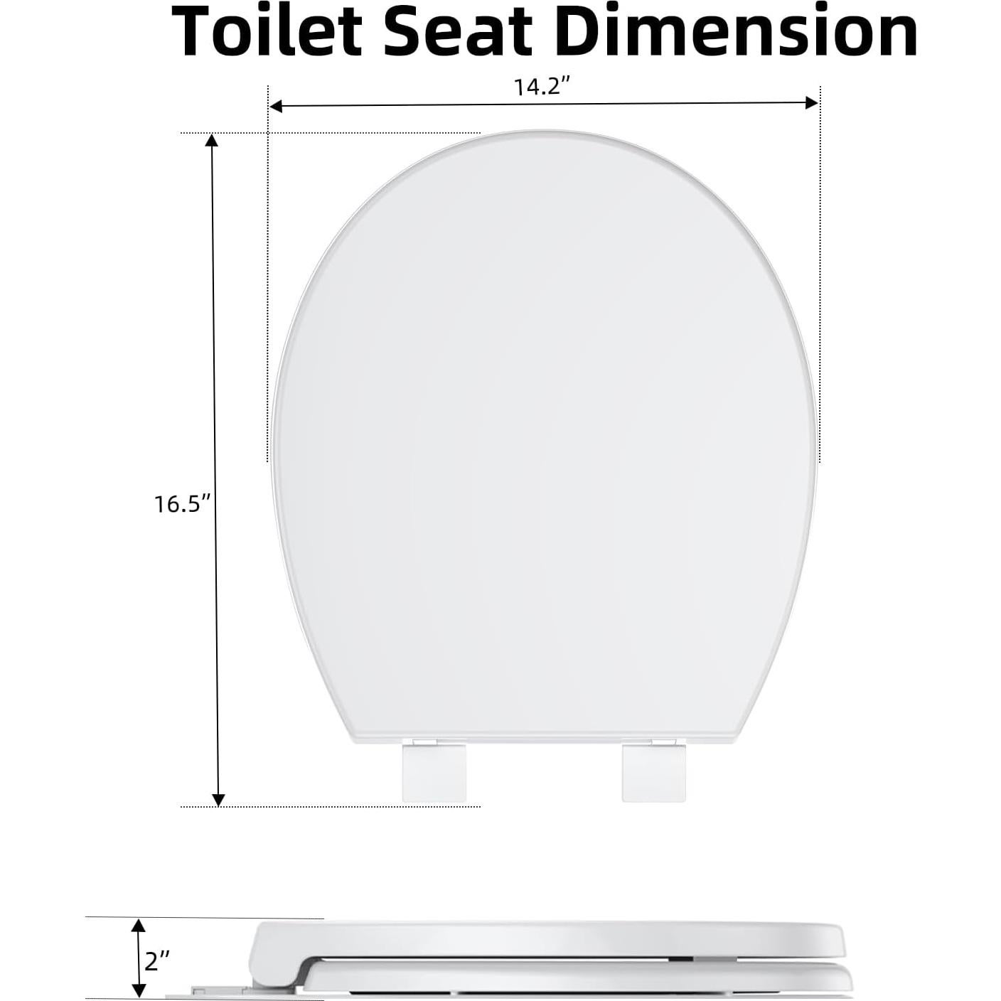 Asiento de Inodoro Redondo Homfan Blanco Liberación Rápida
