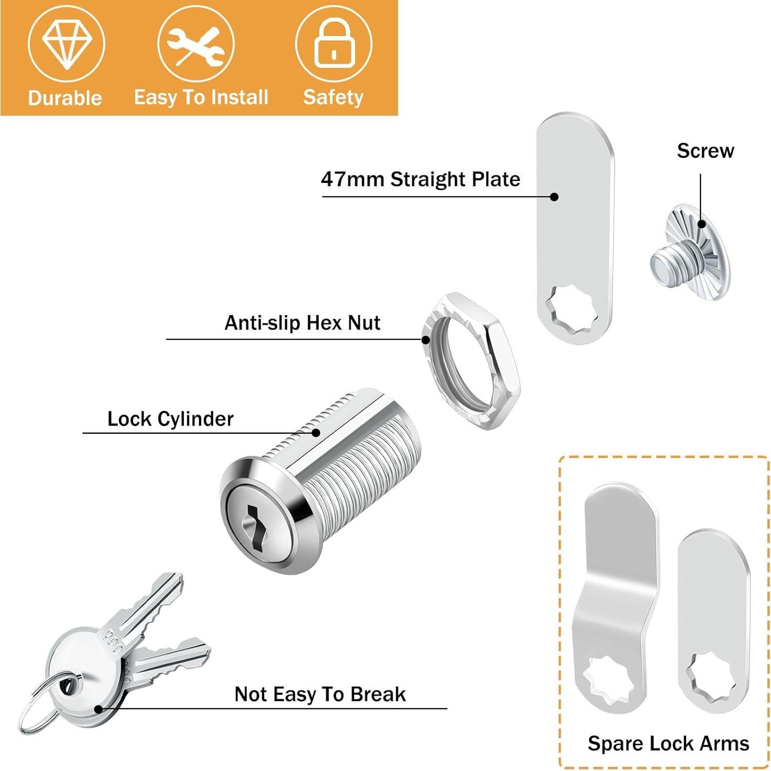 Cerradura de Cámara Zzbety para Gabinete 30mm con Llave Igual
