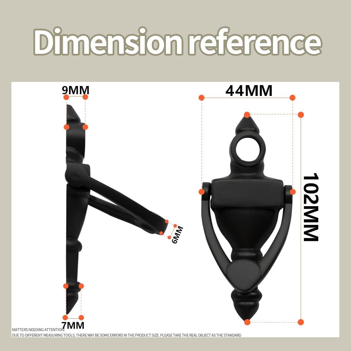 Tirador de puerta SANATO negro con visor a prueba de fuego 10 cm
