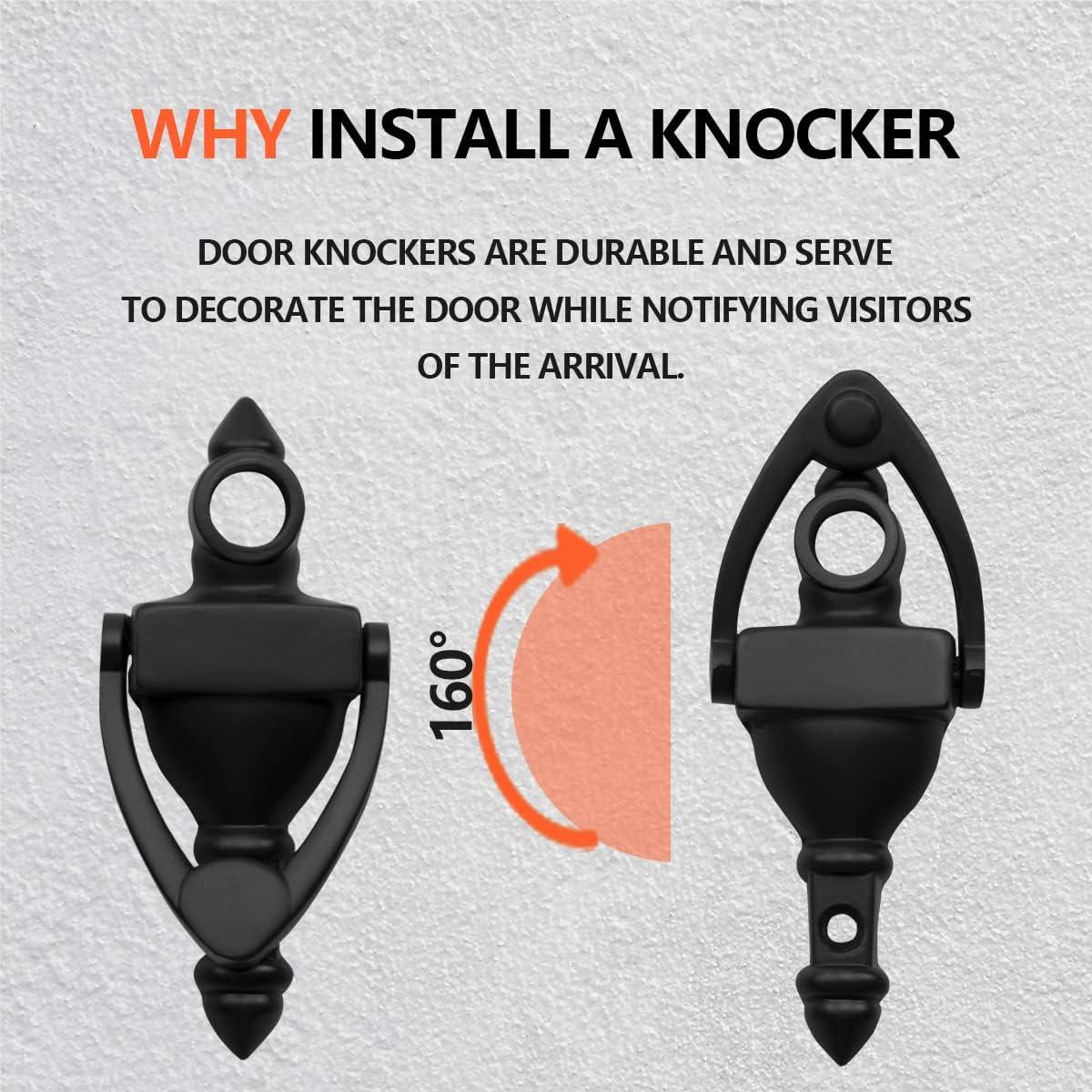 Tirador de puerta SANATO negro con visor a prueba de fuego 10 cm