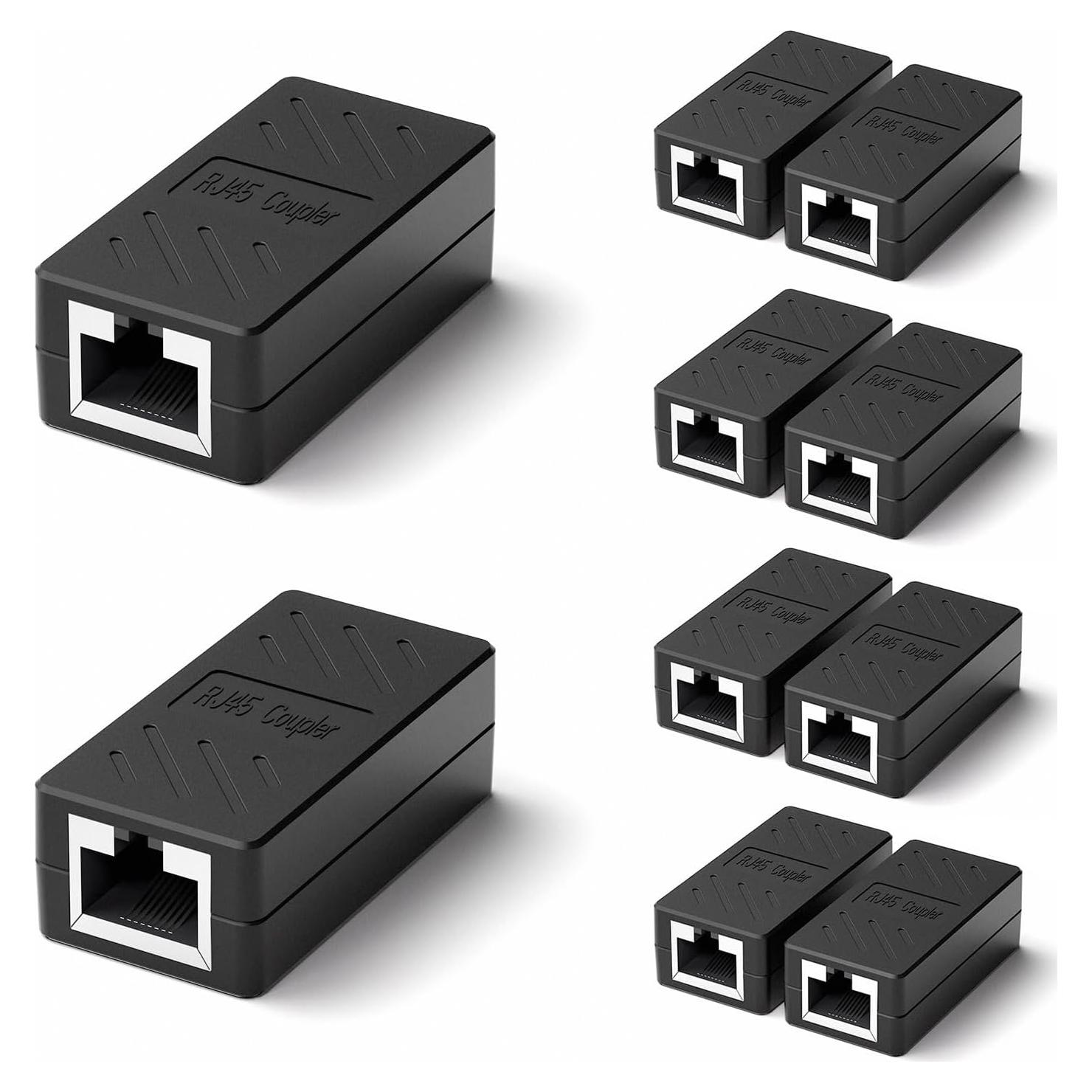 Acoplador RJ45 Hembra a Hembra LVY 10pcs Cat5/Cat6/Cat7