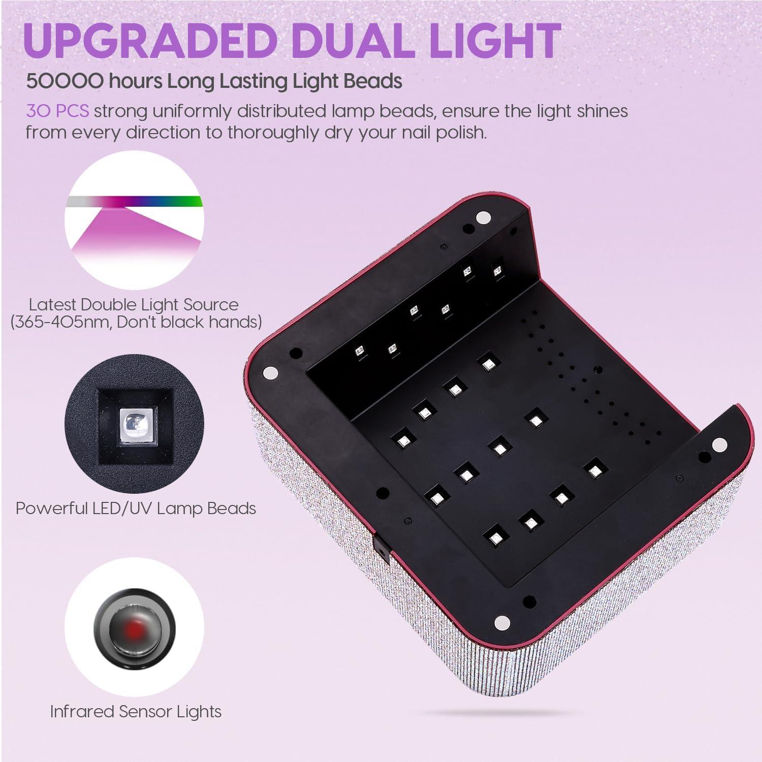 Lámpara UV Recargable ANBEISTEE para Uñas en Gel 72W