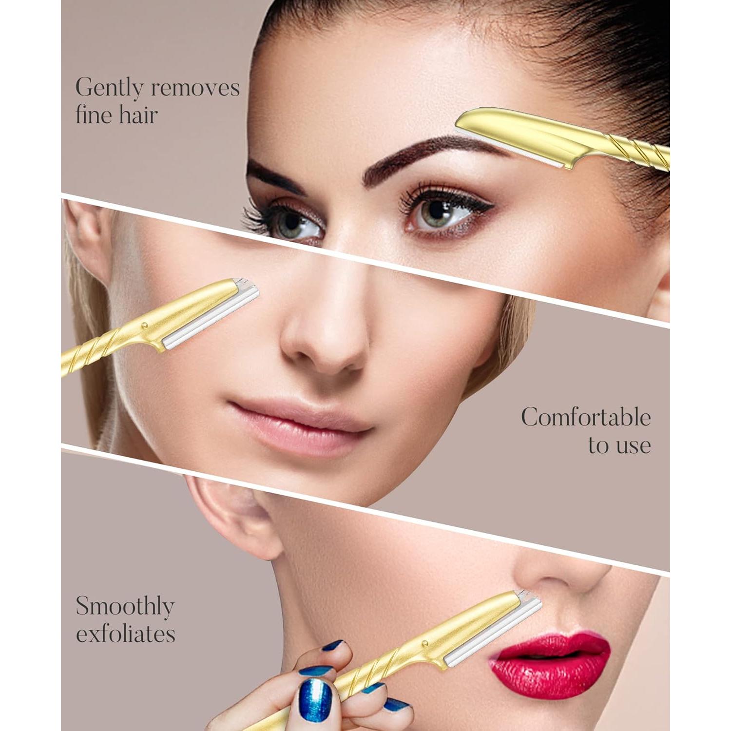 Cuchilla de Cejas ENNVA - Recortador Facial Ergonómico Dorado