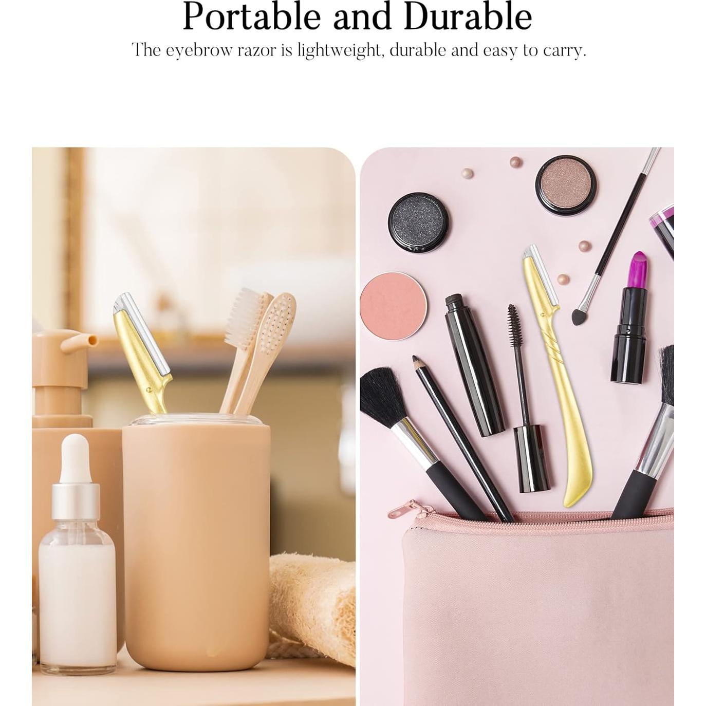 Cuchilla de Cejas ENNVA - Recortador Facial Ergonómico Dorado