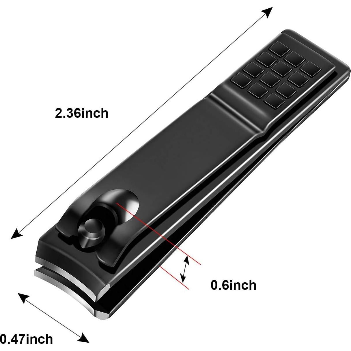 Juego de Cortauñas Yaomiao 12 Piezas Acero Inoxidable Negro