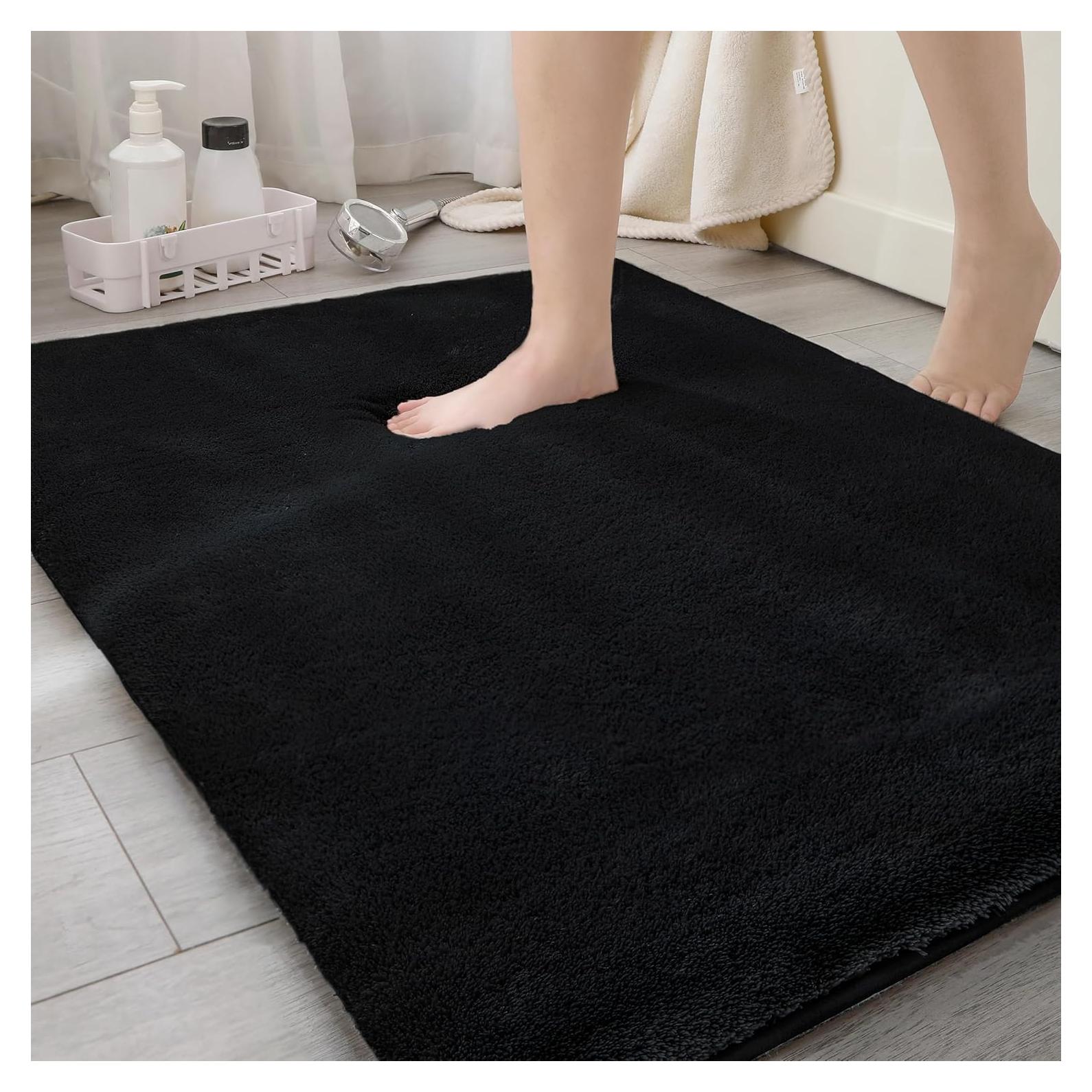 Alfombra de Baño MINIDEAR 40x61cm Negra Antideslizante