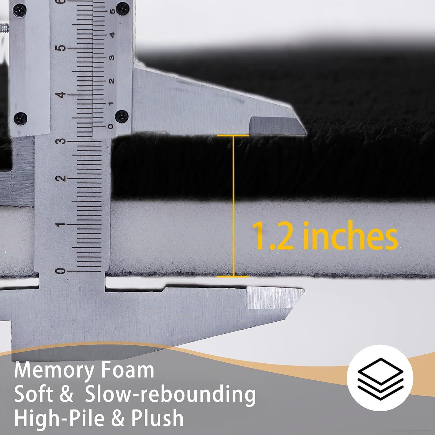 Alfombra de Baño MINIDEAR 40x61cm Negra Antideslizante