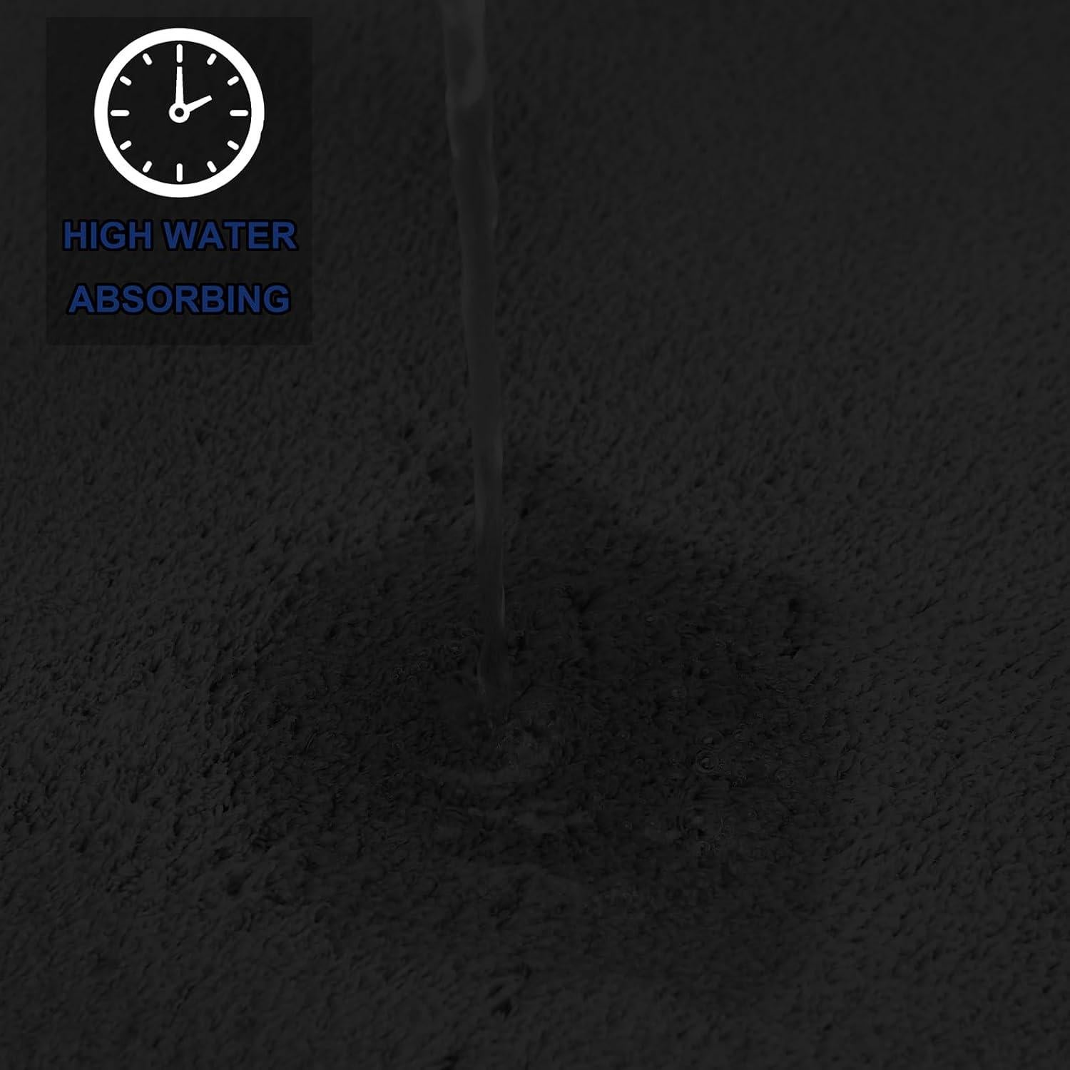 Alfombra de Baño MINIDEAR 40x61cm Negra Antideslizante