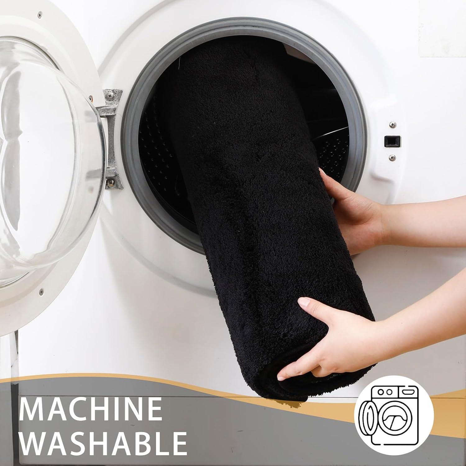 Alfombra de Baño MINIDEAR 40x61cm Negra Antideslizante