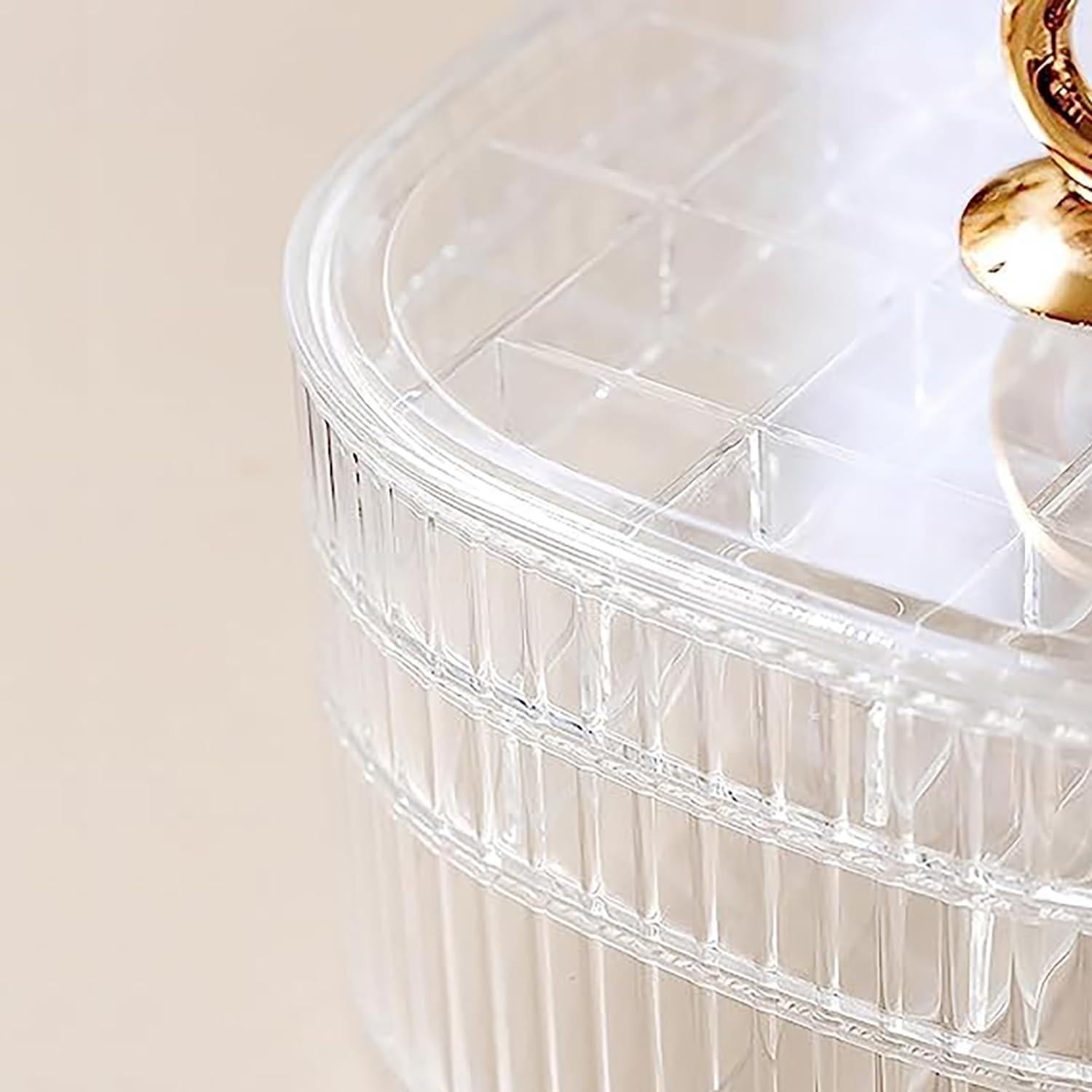 Caja de Joyería Acrílica HALAFE 3 Capas Transparente 16.5x16.5x10 cm