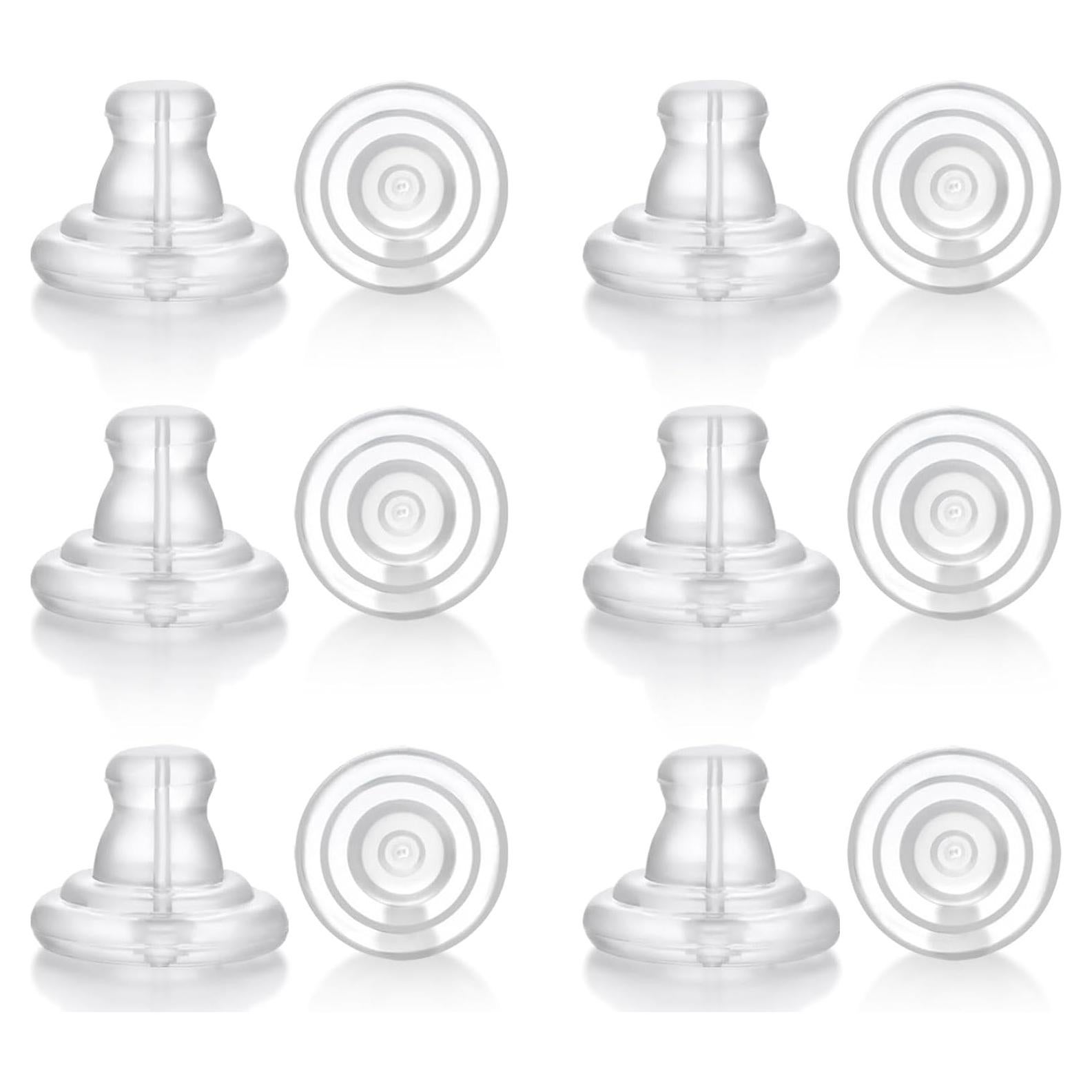 12 Piezas Respaldo de Silicona Hipoalergénico para Pendientes Hazifes