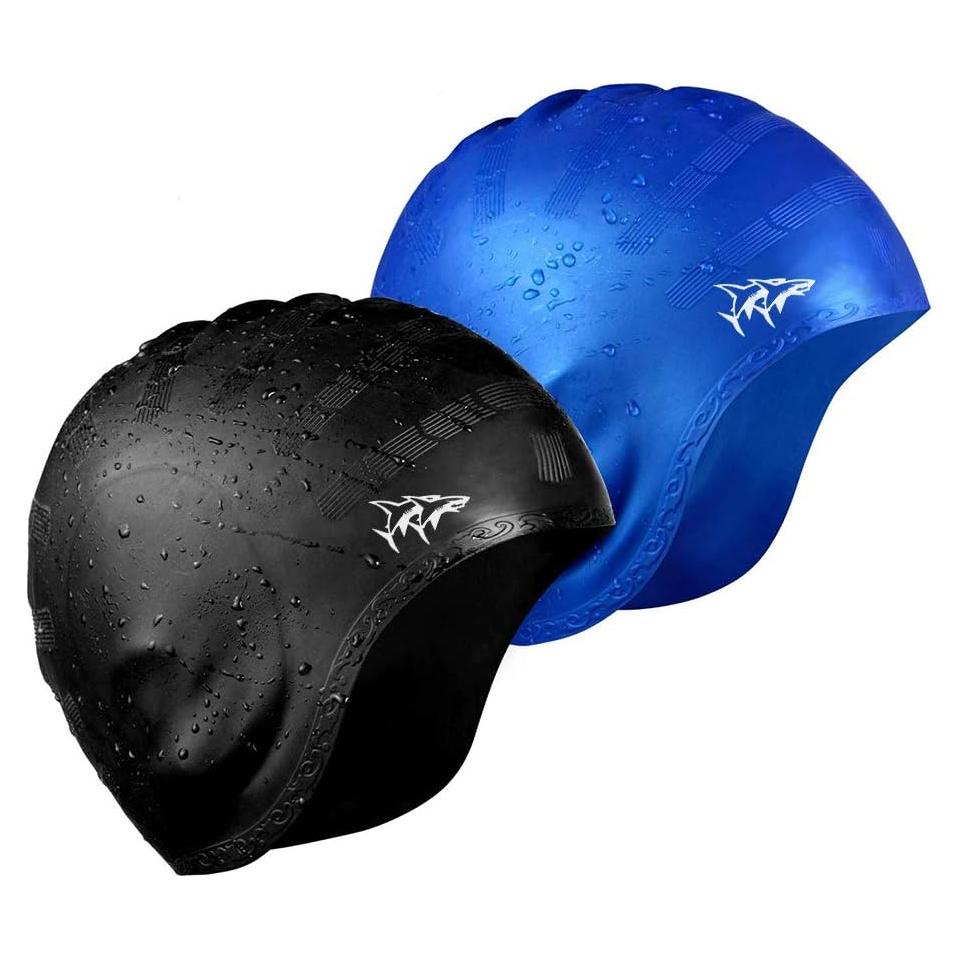 Gorro de Natación Cimkiz Silicona Premium Unisex Negro/Azul