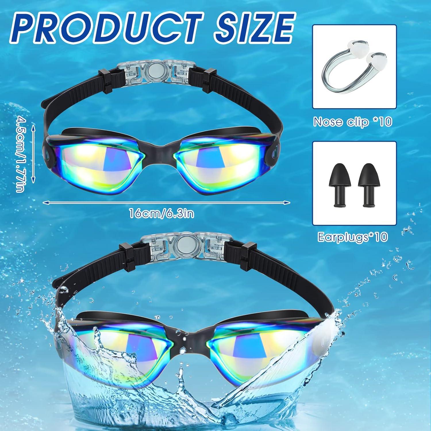 Gafas de Natación Treela 10 Pcs Antivaho Silicona Ajustables