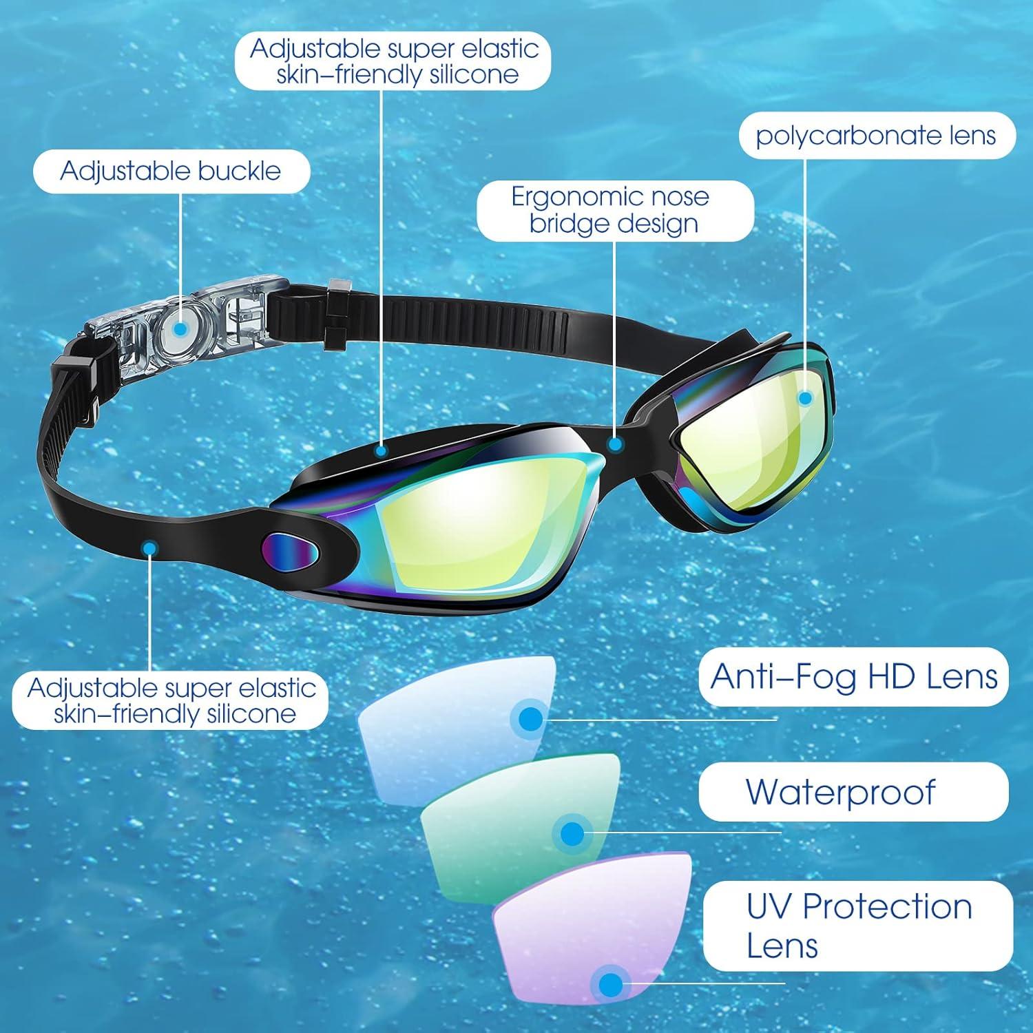 Gafas de Natación Treela 10 Pcs Antivaho Silicona Ajustables