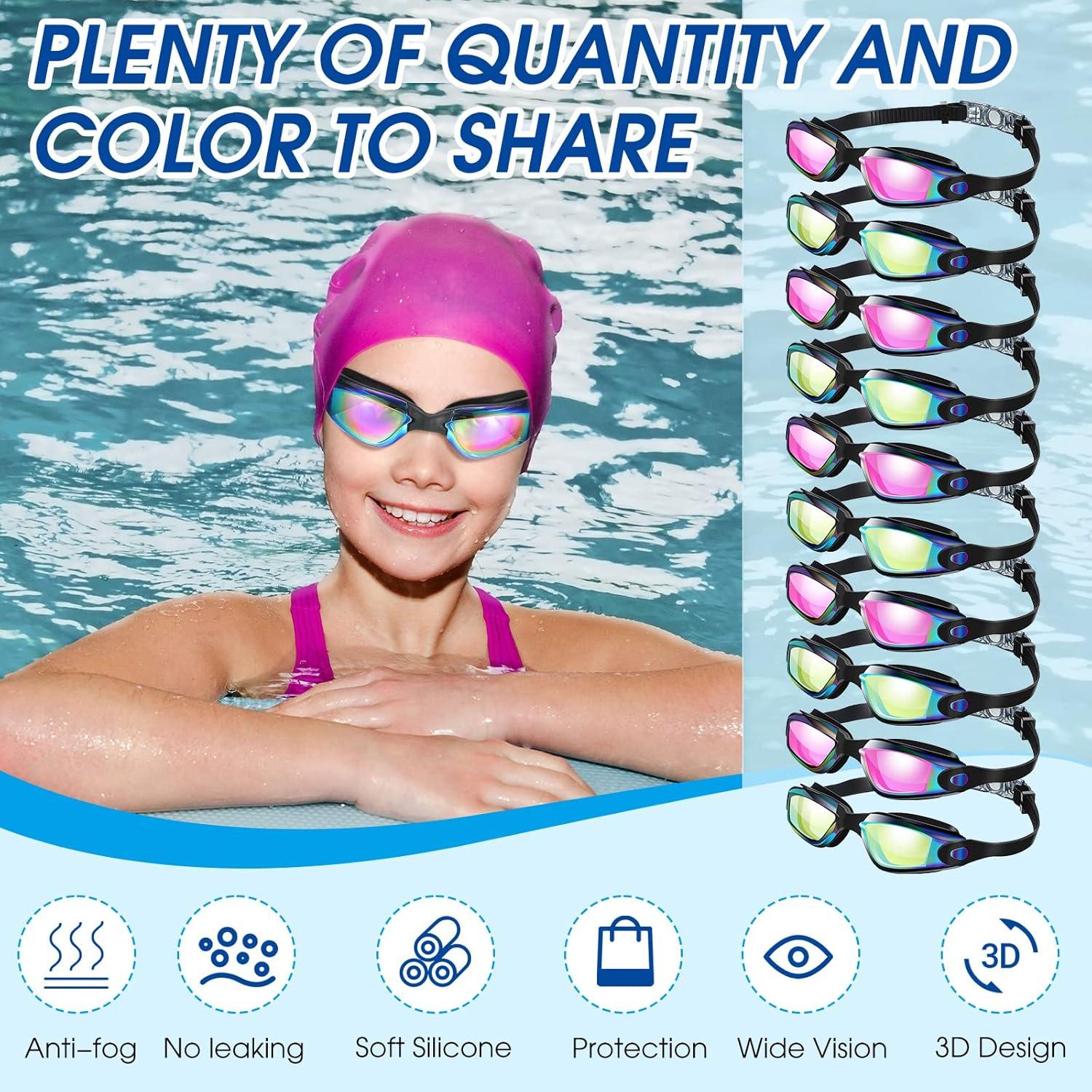 Gafas de Natación Treela 10 Pcs Antivaho Silicona Ajustables
