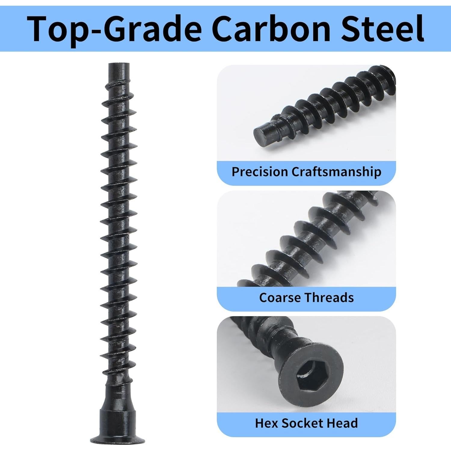 Tornillos Confirmat M5x30mm Negros Party Animals - 20 Pcs