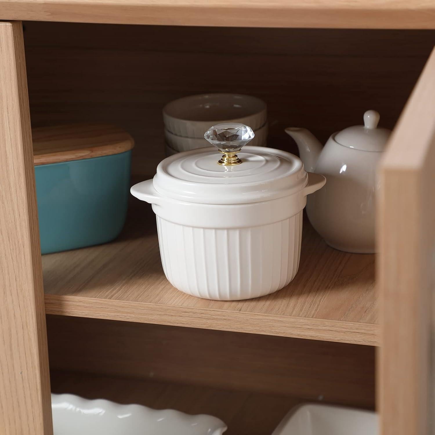 Contenedor de Grasa de Tocino HAOTOP con Tapa de Cristal 482 ml