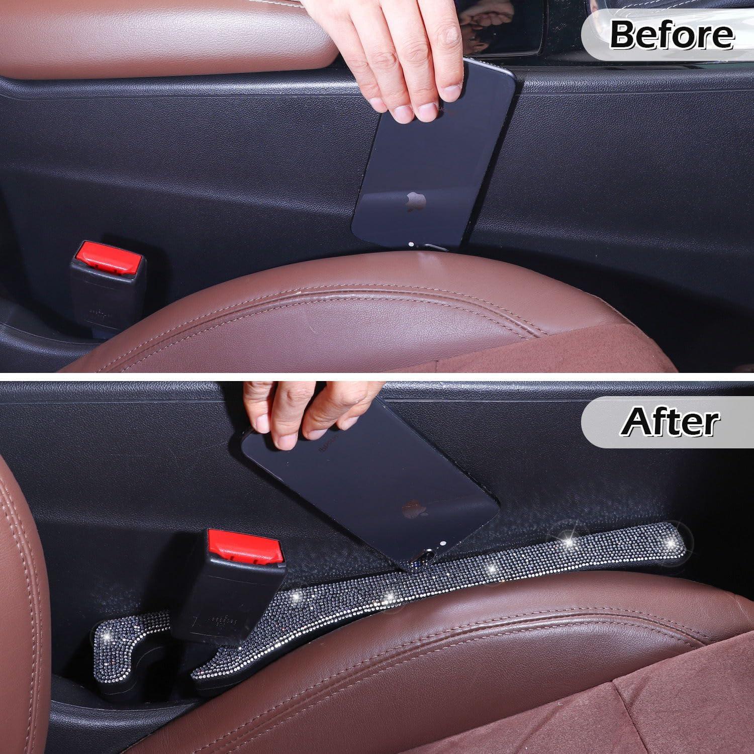 Relleno Espacio Asientos Auto Briwill Bling 2 Pzas Plata