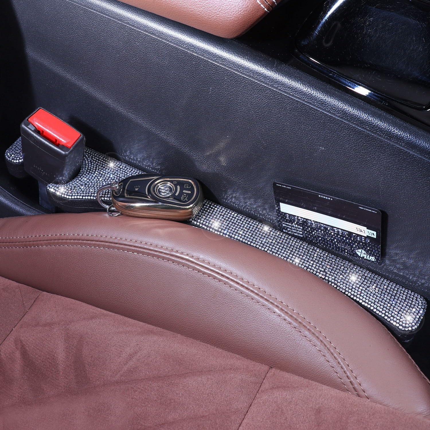 Relleno Espacio Asientos Auto Briwill Bling 2 Pzas Plata