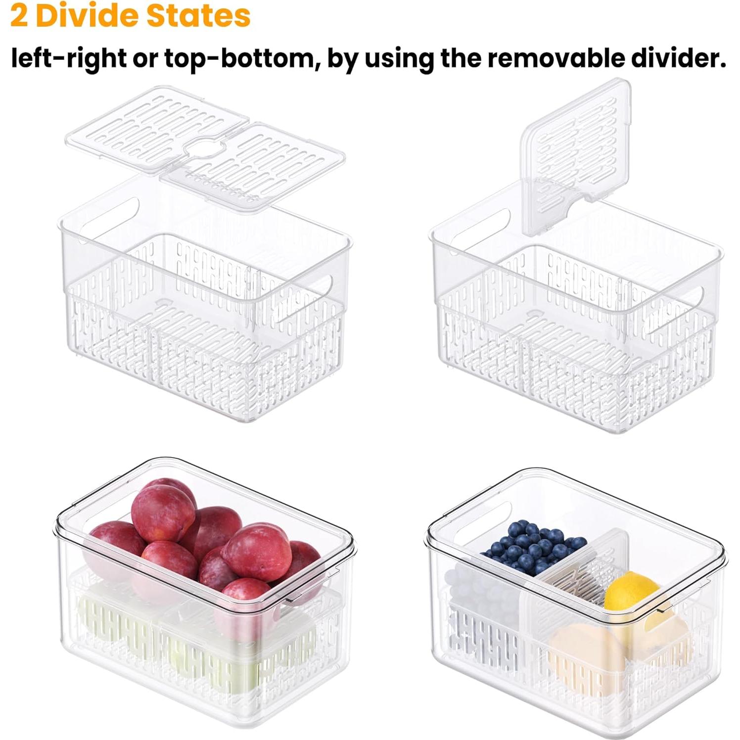 Contenedor de Frutas Vacane 2.8L con Perilla de Frescura