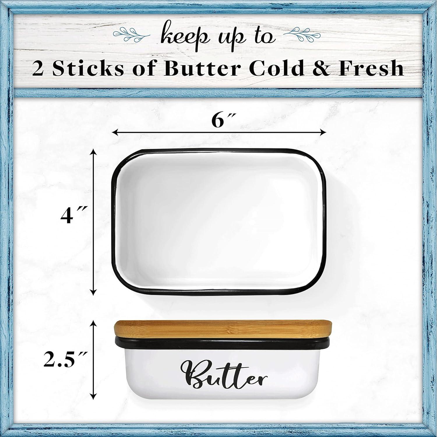 Plato de Mantequilla con Tapa de Acero Inoxidable Home Acre