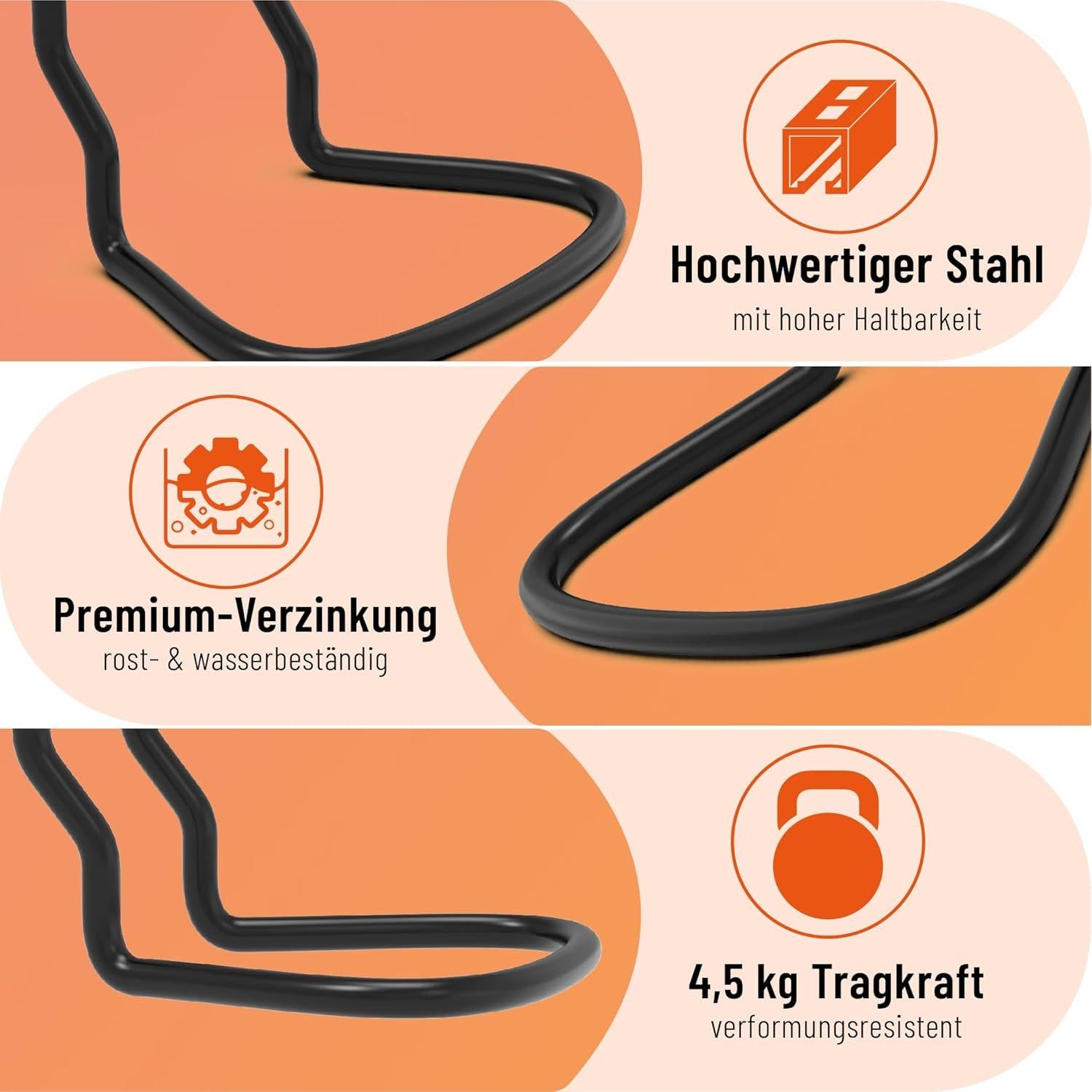 Soportes para Alicates HUHOLE 16 Pcs Acero Inoxidable Negro