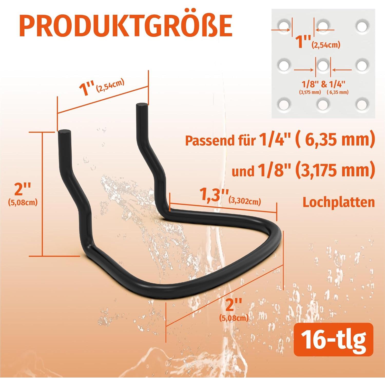 Soportes para Alicates HUHOLE 16 Pcs Acero Inoxidable Negro