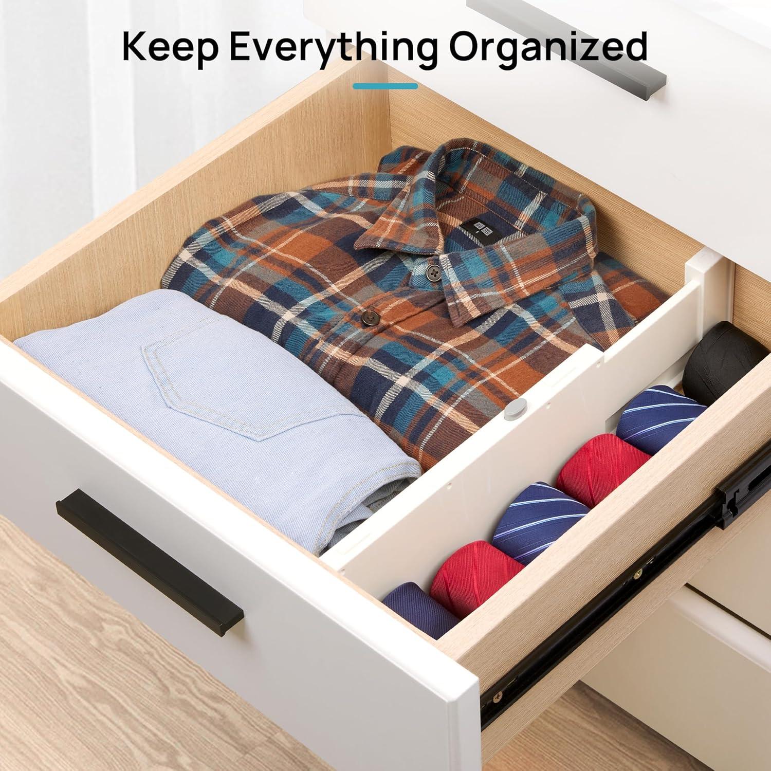 Divisores de Cajones Vtopmart 4 Piezas Ajustables 10.16 cm