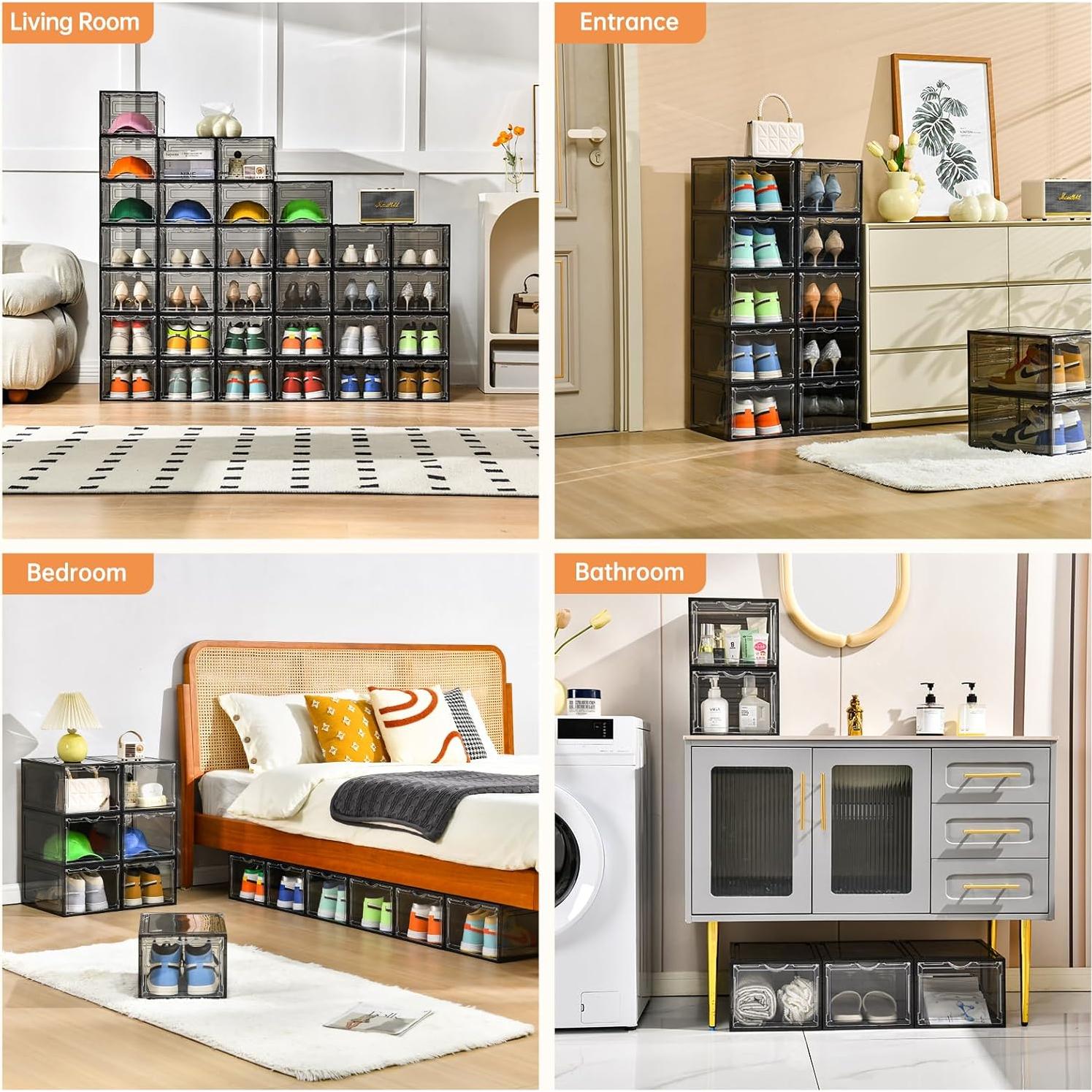 Caja de Almacenamiento de Zapatos Clemate 12 Piezas XL