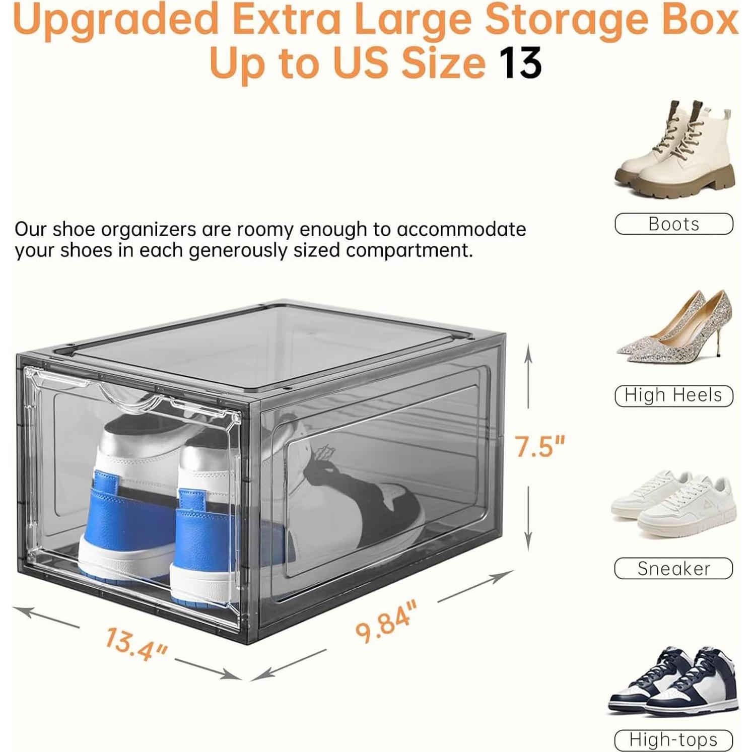 Caja de Almacenamiento de Zapatos Clemate 12 Piezas XL