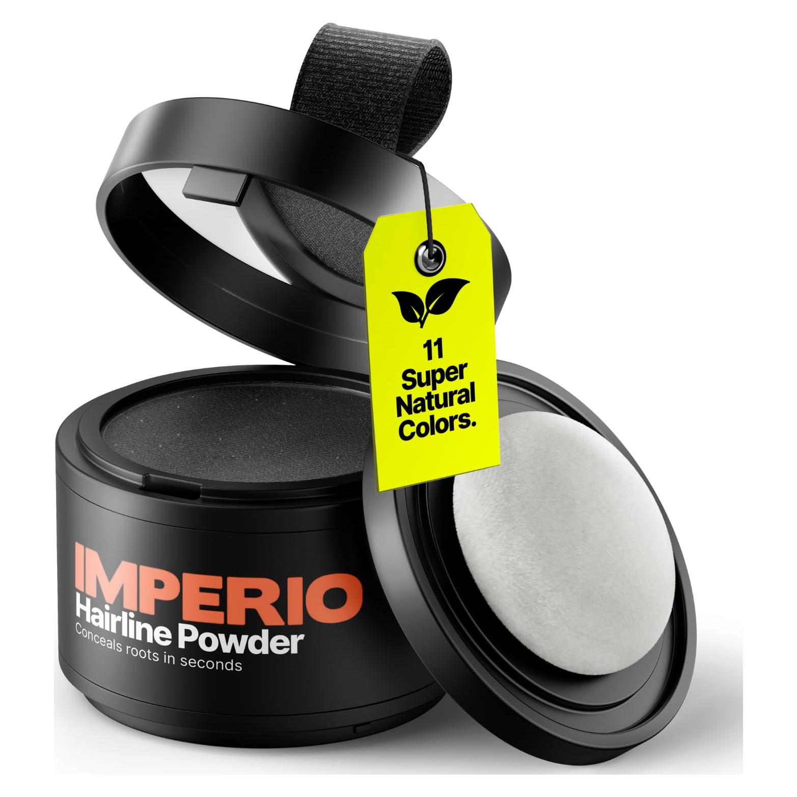 Polvo Retoque Raíces IMPERIO Negro - Oculta Pérdida Cabello